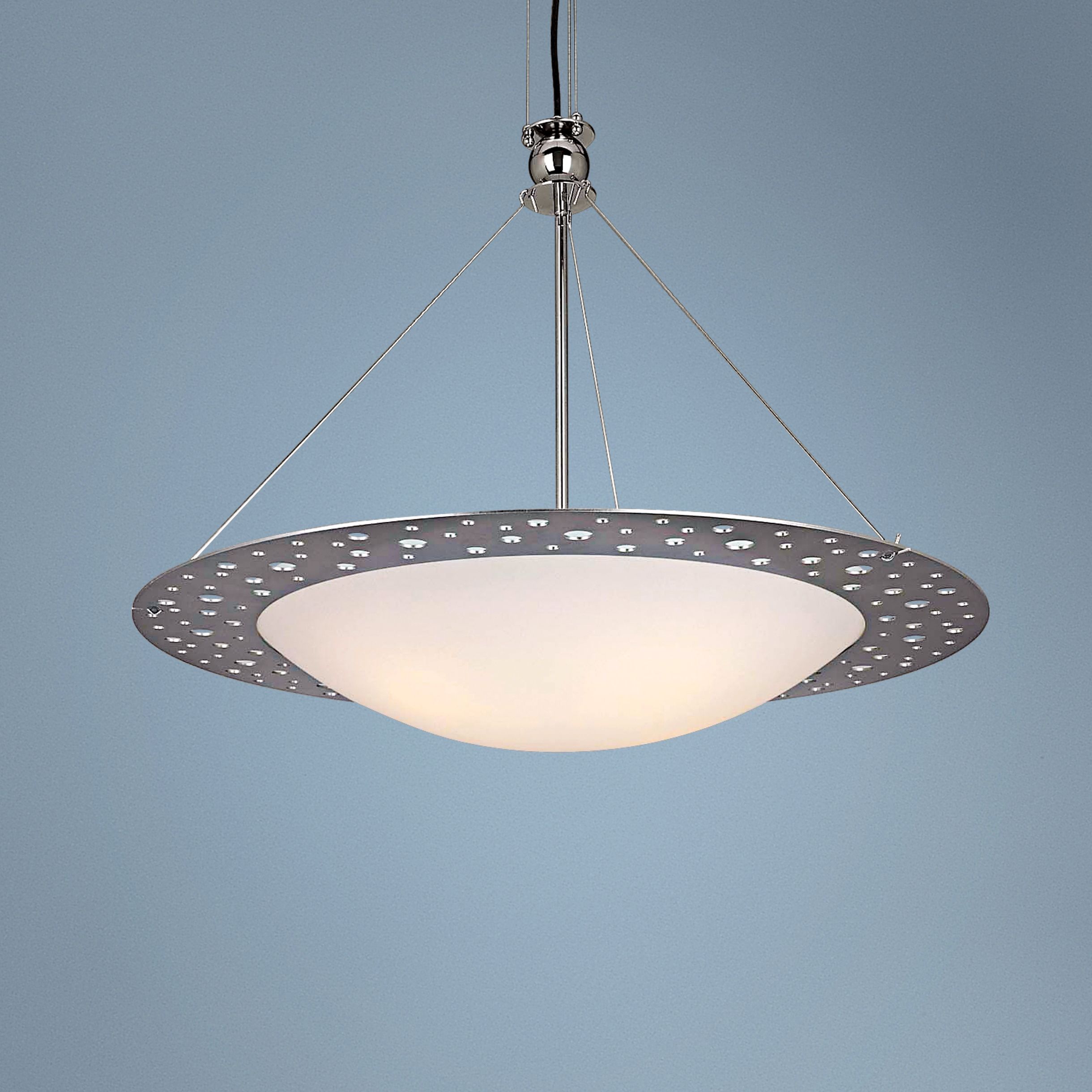 George Kovacs Stainless Steel Rim 33 3/4" Wide Pendant Light