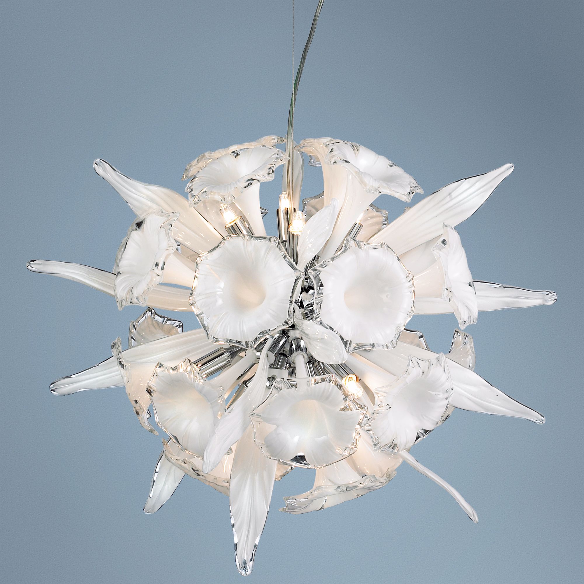 Celebri Collection White 20" Wide Chandelier
