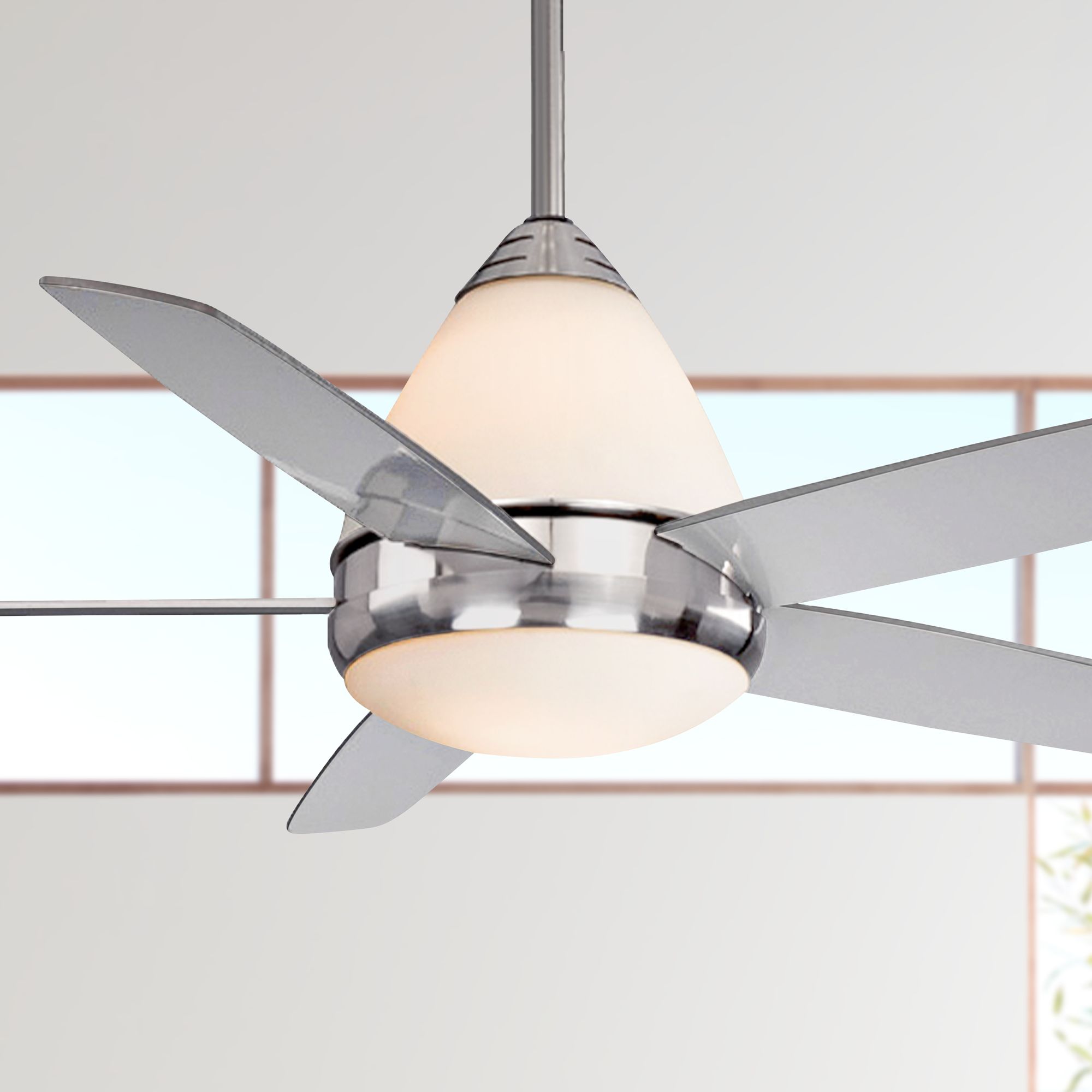 52" Vaxcel Fresco II Satin Nickel Finish Ceiling Fan