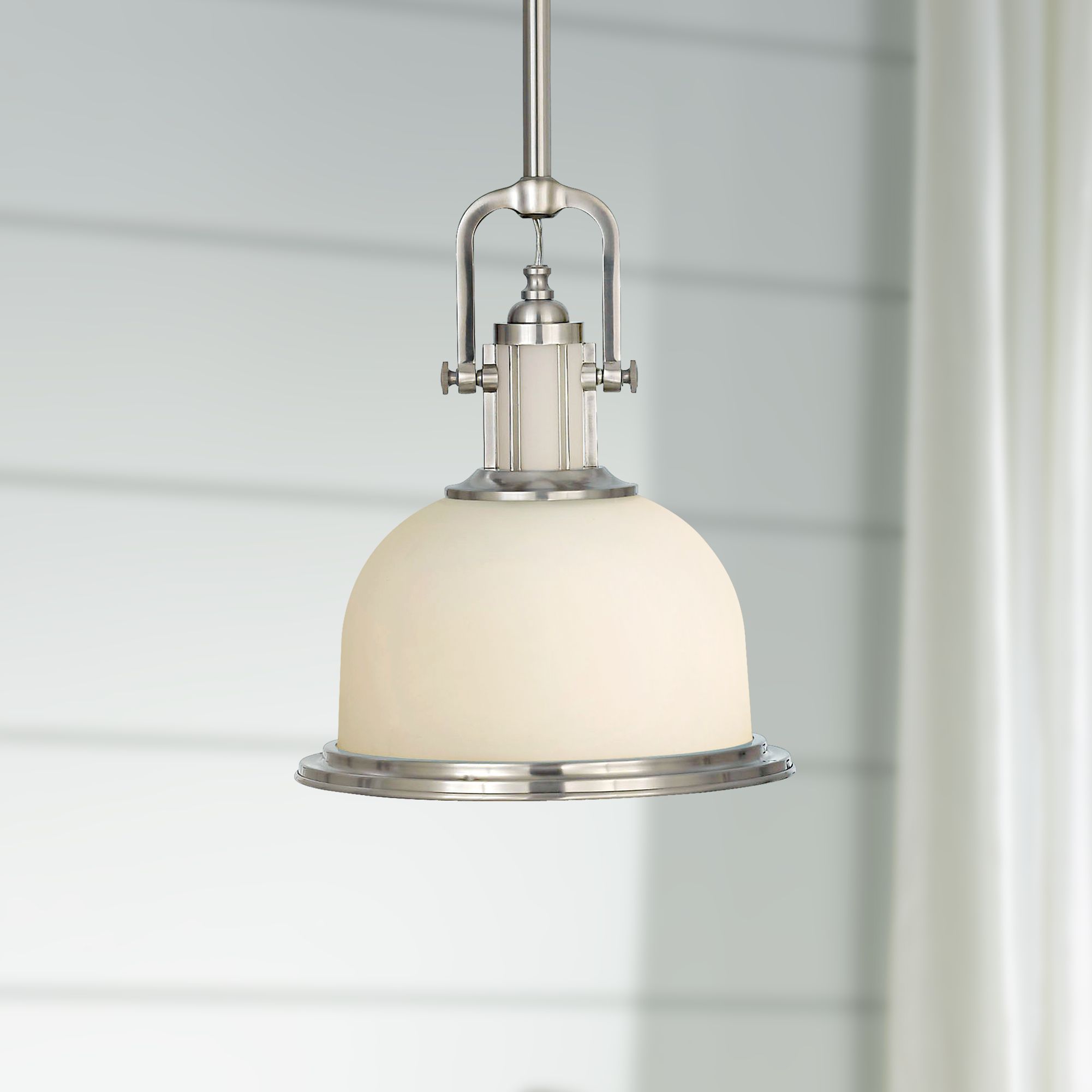 Parker Place Brushed Steel 13" Wide Pendant  Light