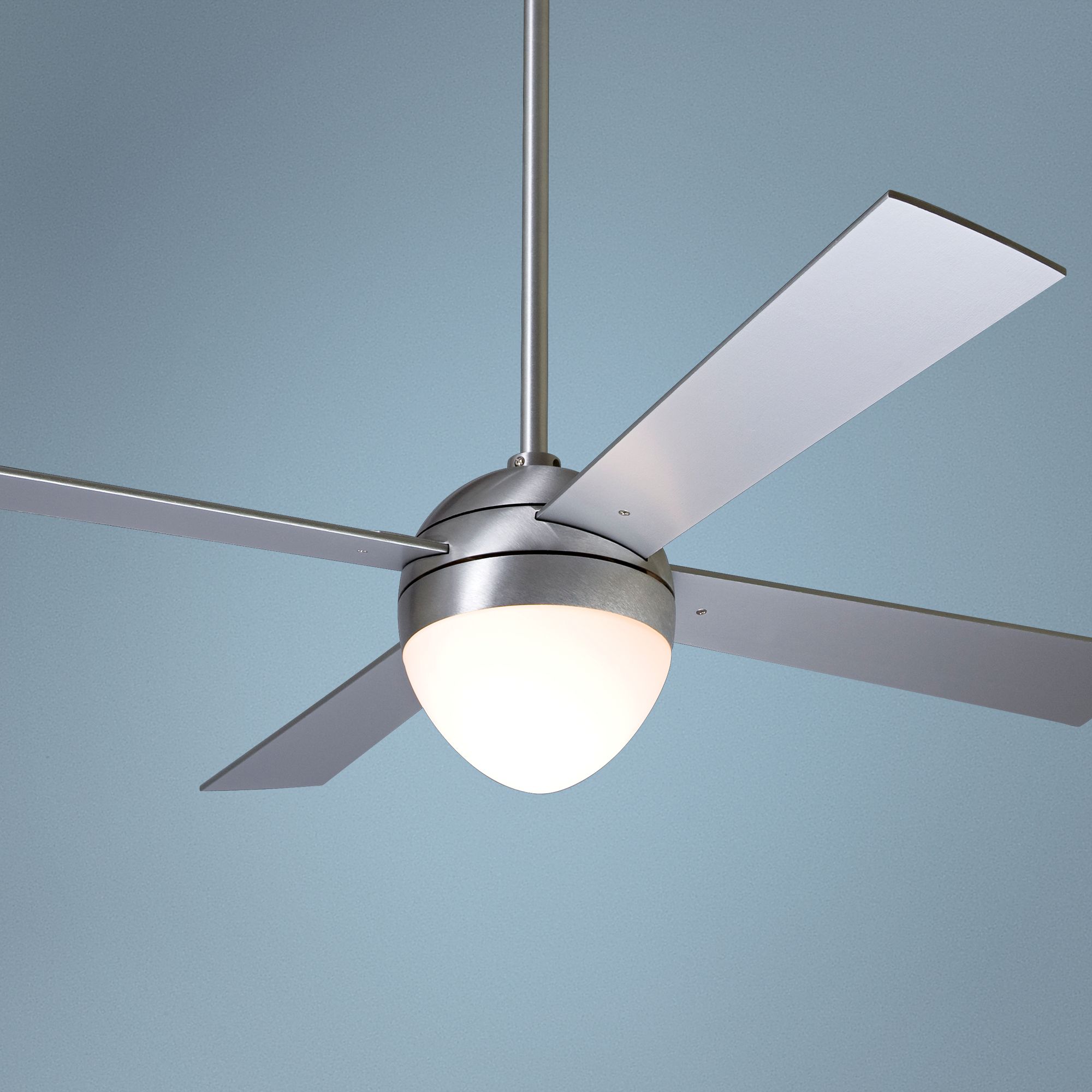 42" Modern Fan Aluminum Finish Ball with Light Ceiling Fan