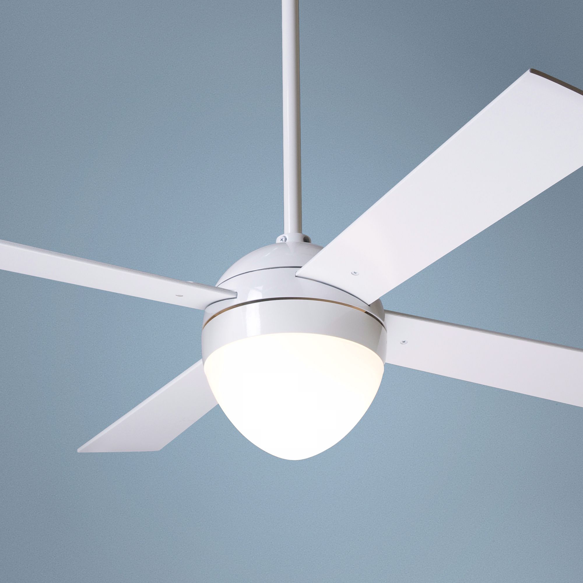 42" Modern Fan Altus Gloss White Flush Mount Ceiling Fan - #J9279 | Www ...