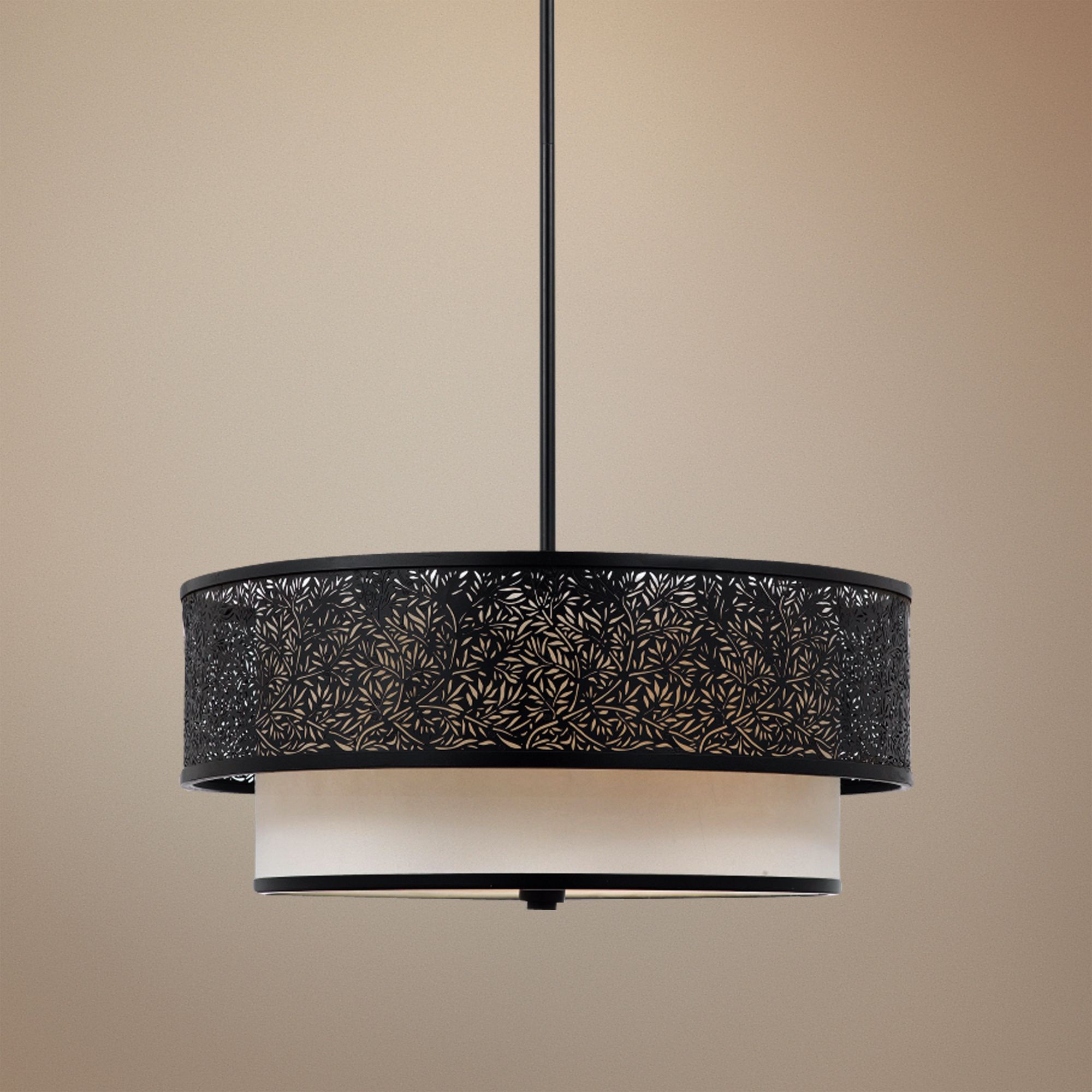 Utopia Rod Hung 3-Light Pendant Chandelier