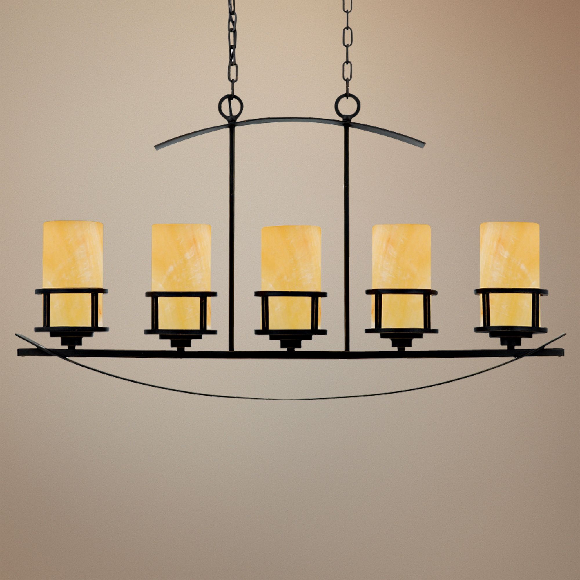 Kyle Imperial Bronze 5-Light Island Chandelier