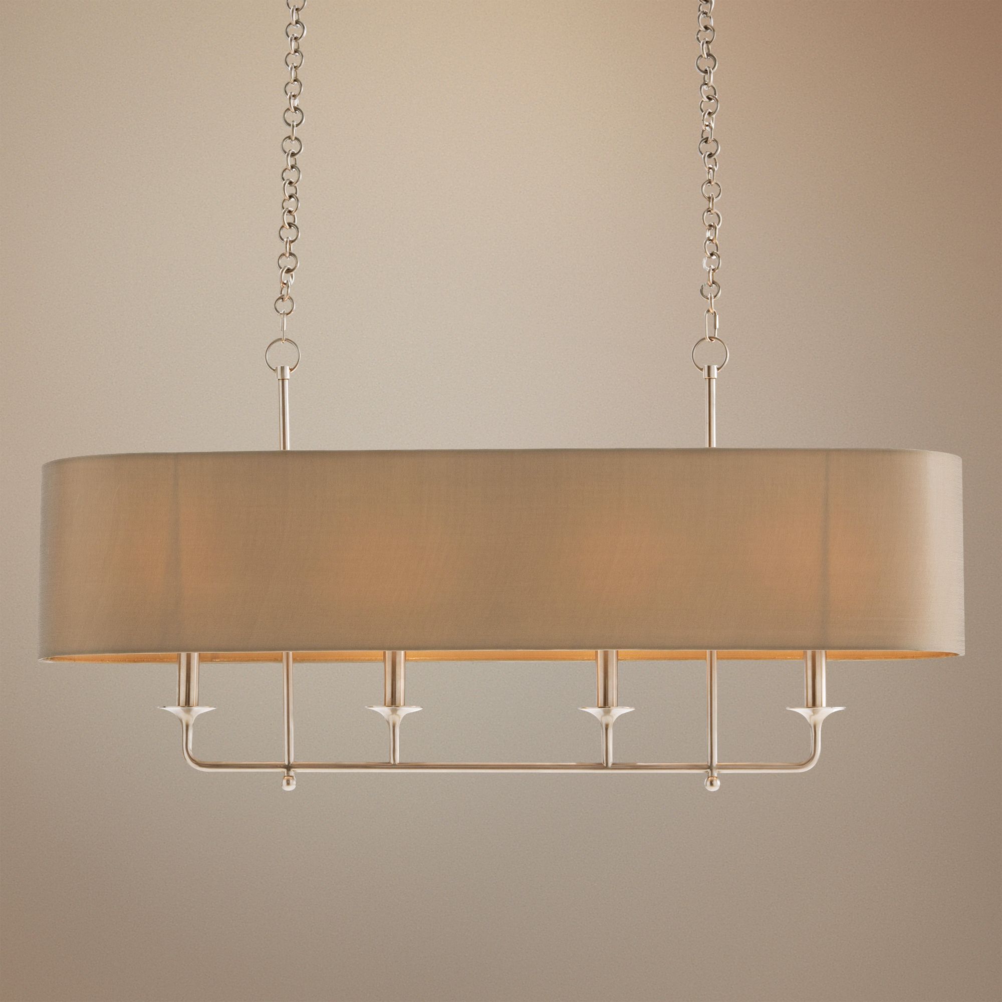 Arteriors Home Beatty Olive Grey Shade Oval Chandelier