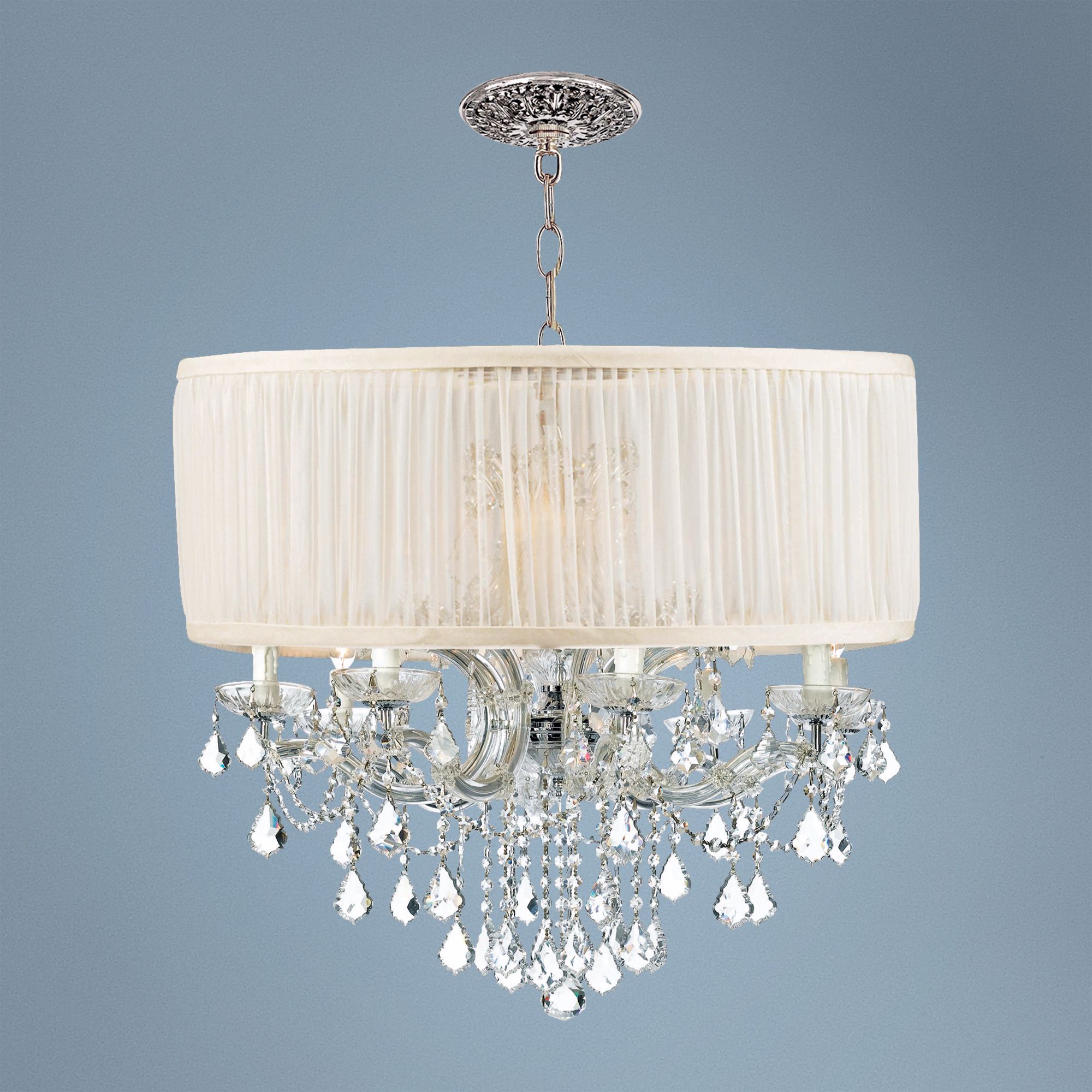 Brentwood Collection Chrome 12-Light Crystal Chandelier