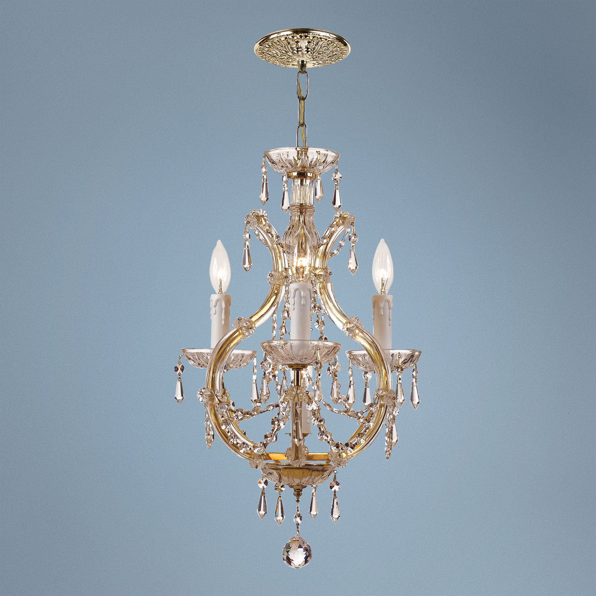 Maria Theresa Collection Gold Duo-Mount Chandelier