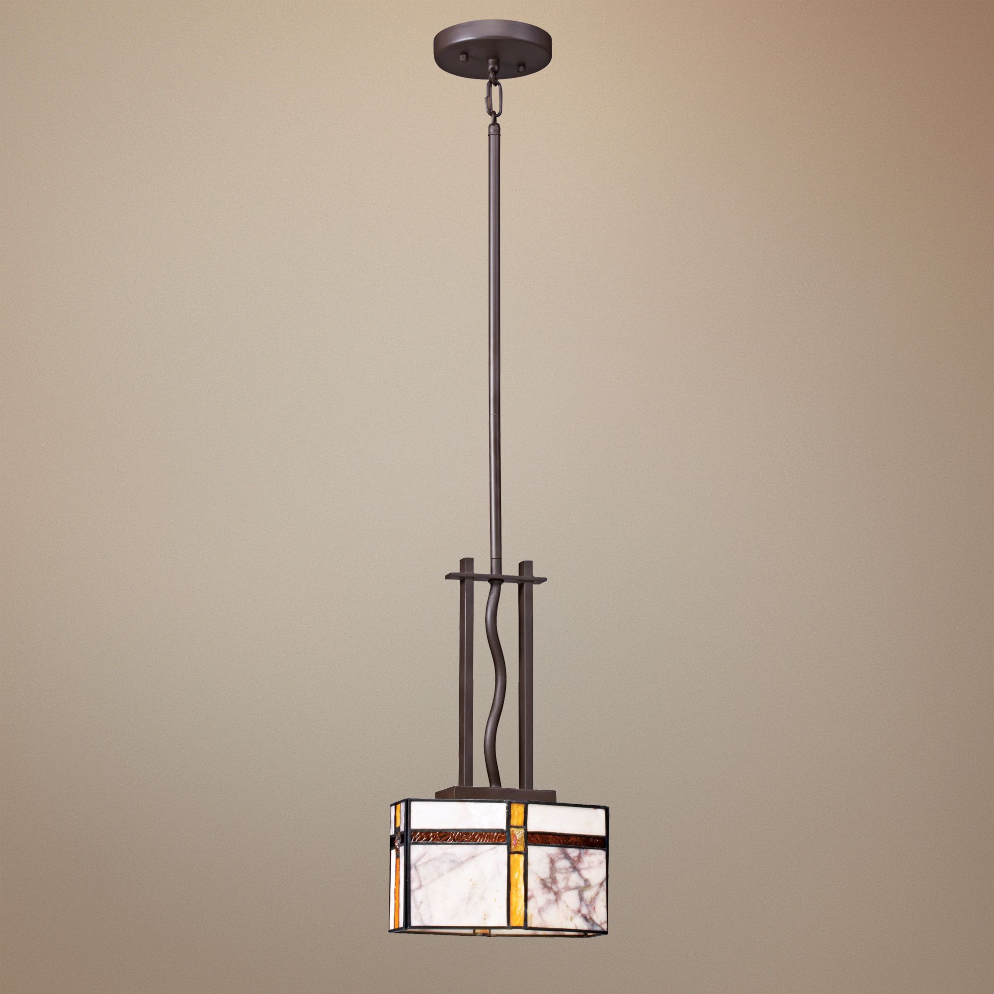 Tacoma Collection Tiffany Art Glass Mini Pendant Light
