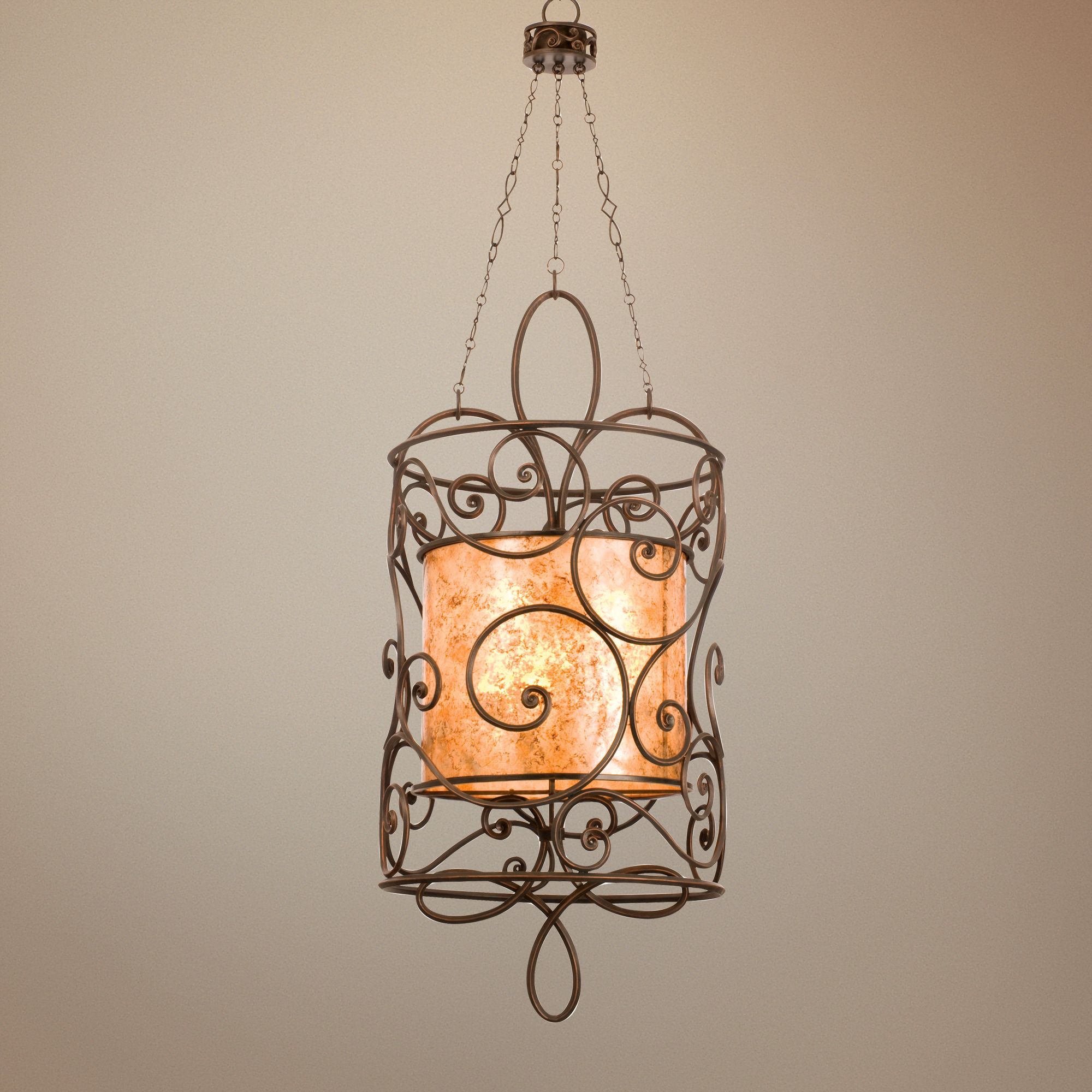 Windsor Collection Stained Mica 12-Light Foyer Chandelier