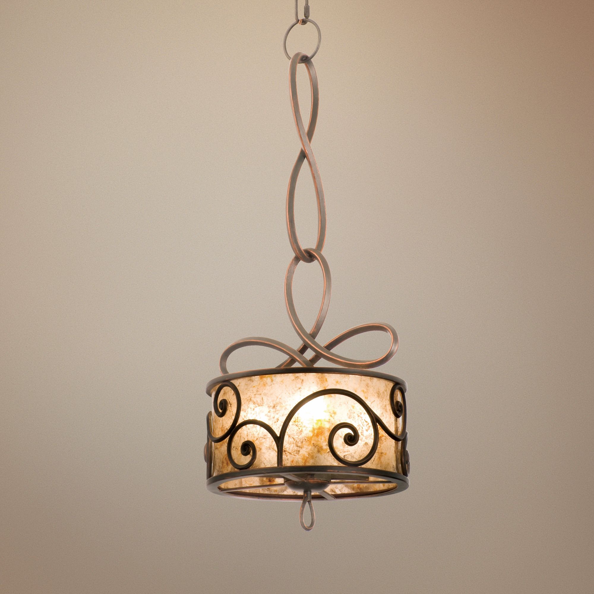 Windsor Collection Stained Mica 5-Light Pendant Chandelier
