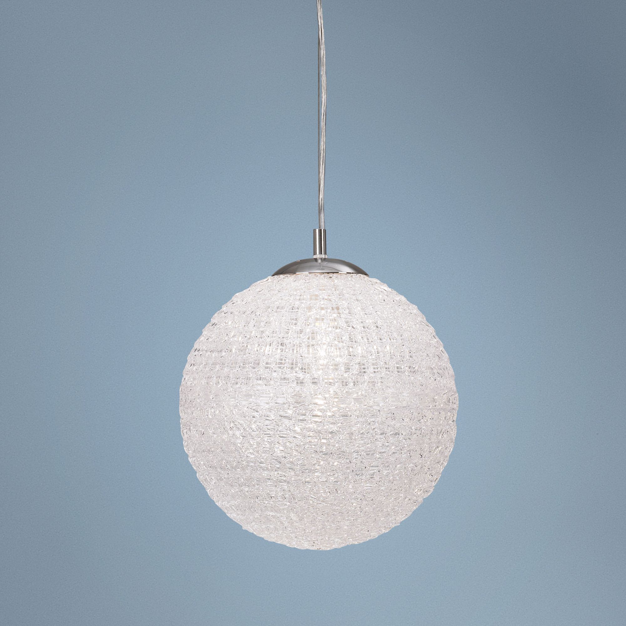 Sphere Collection Acrylic 12" Wide Pendant Chandelier
