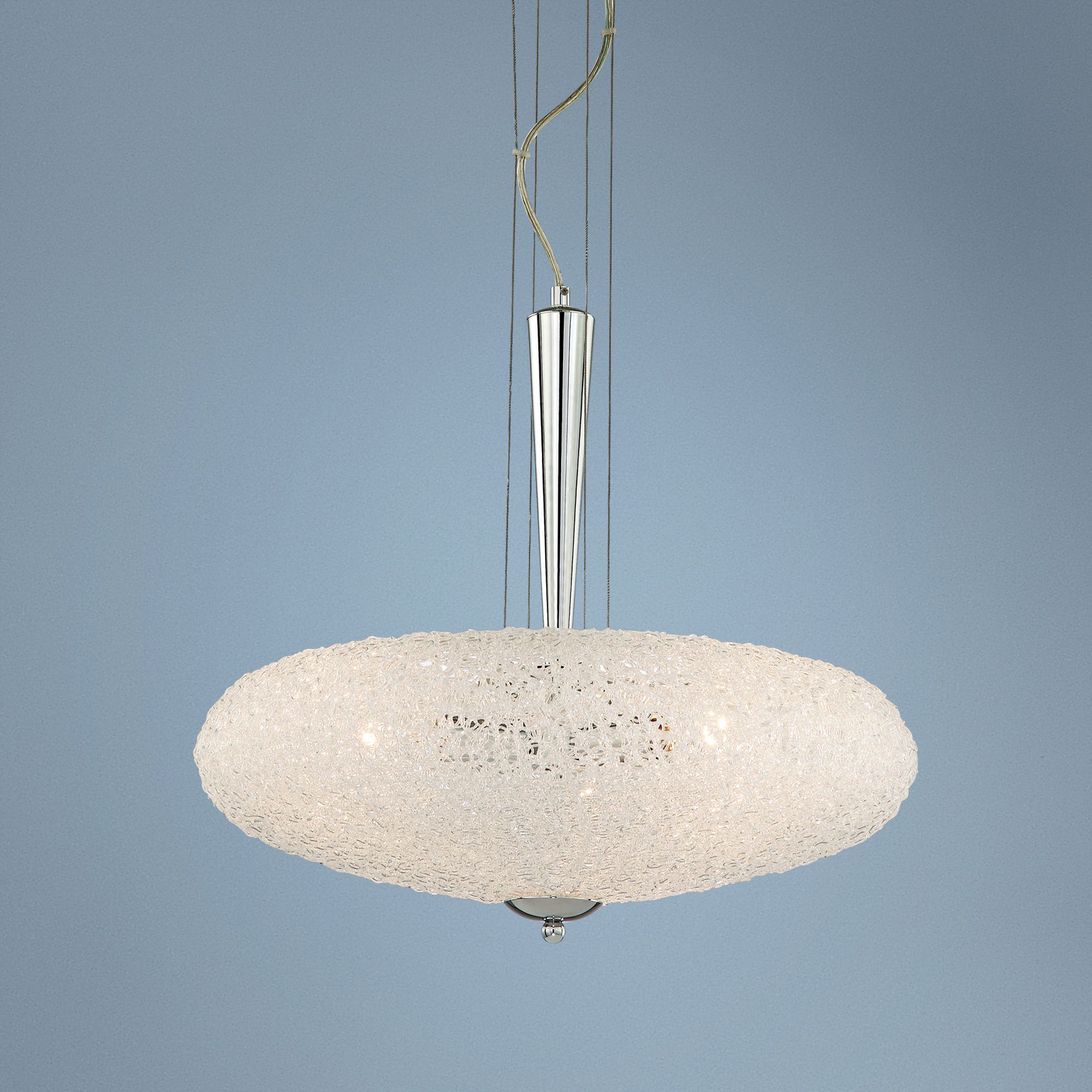 Oval Collection Acrylic 20" Wide Pendant Chandelier