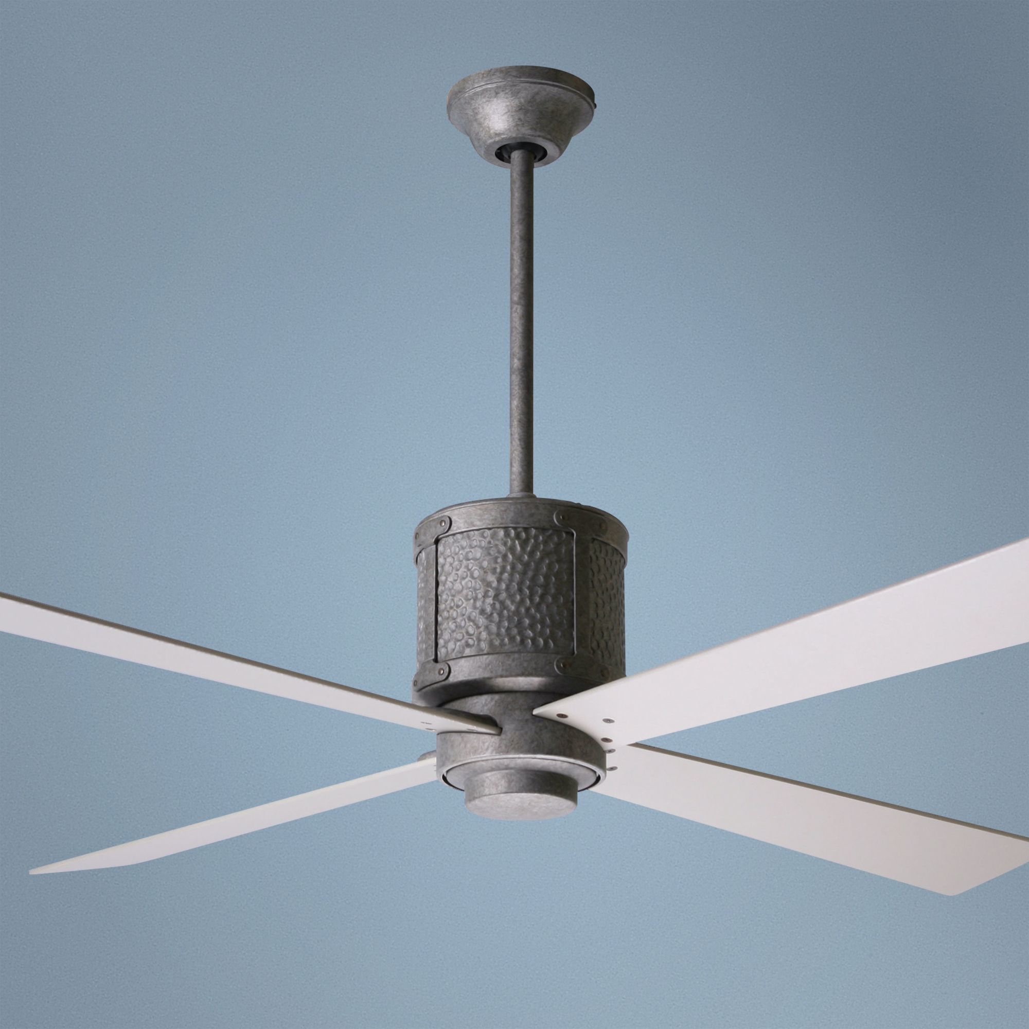 52" Bodega Hammered Steel Ceiling Fan