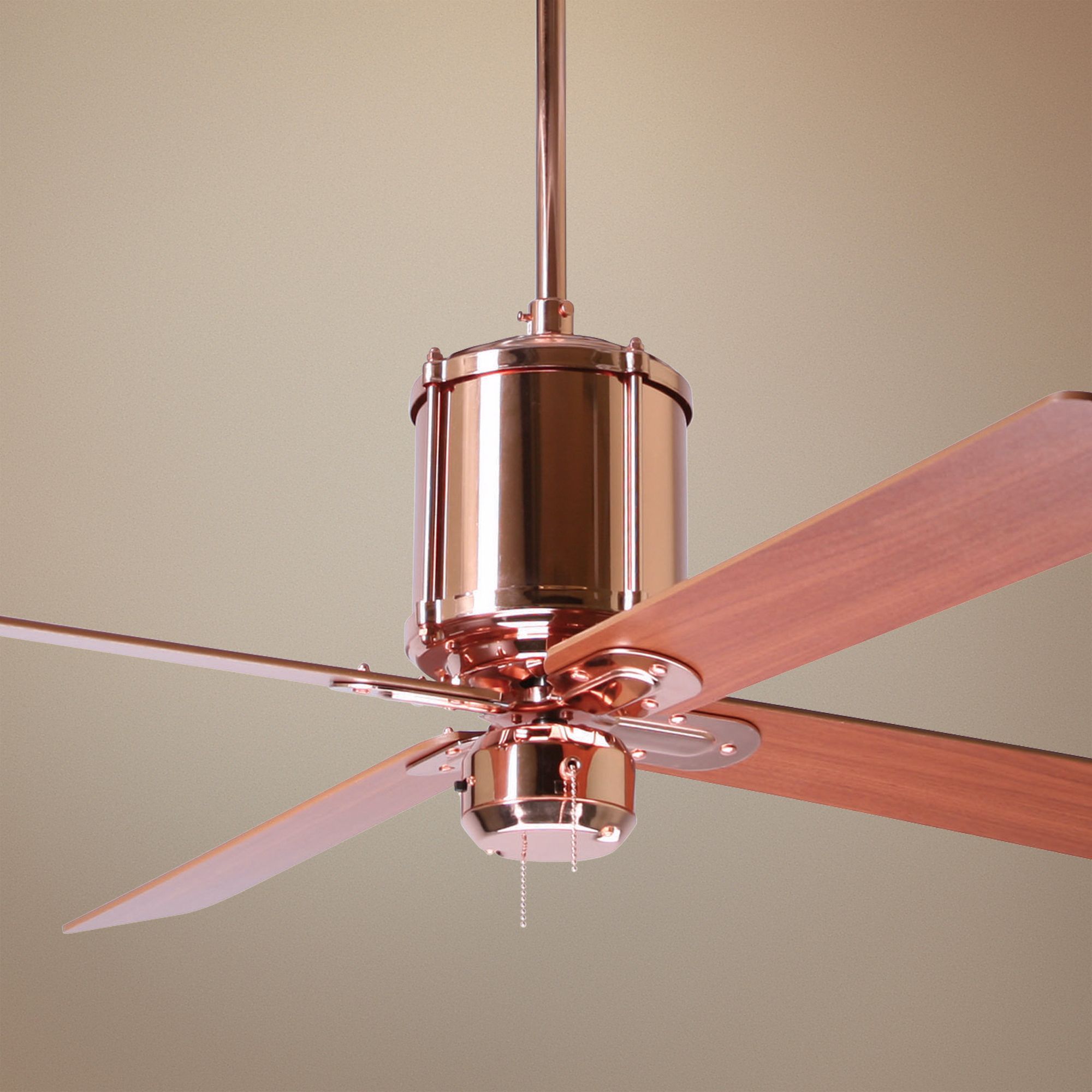 52" Industry Polished Copper Ceiling Fan