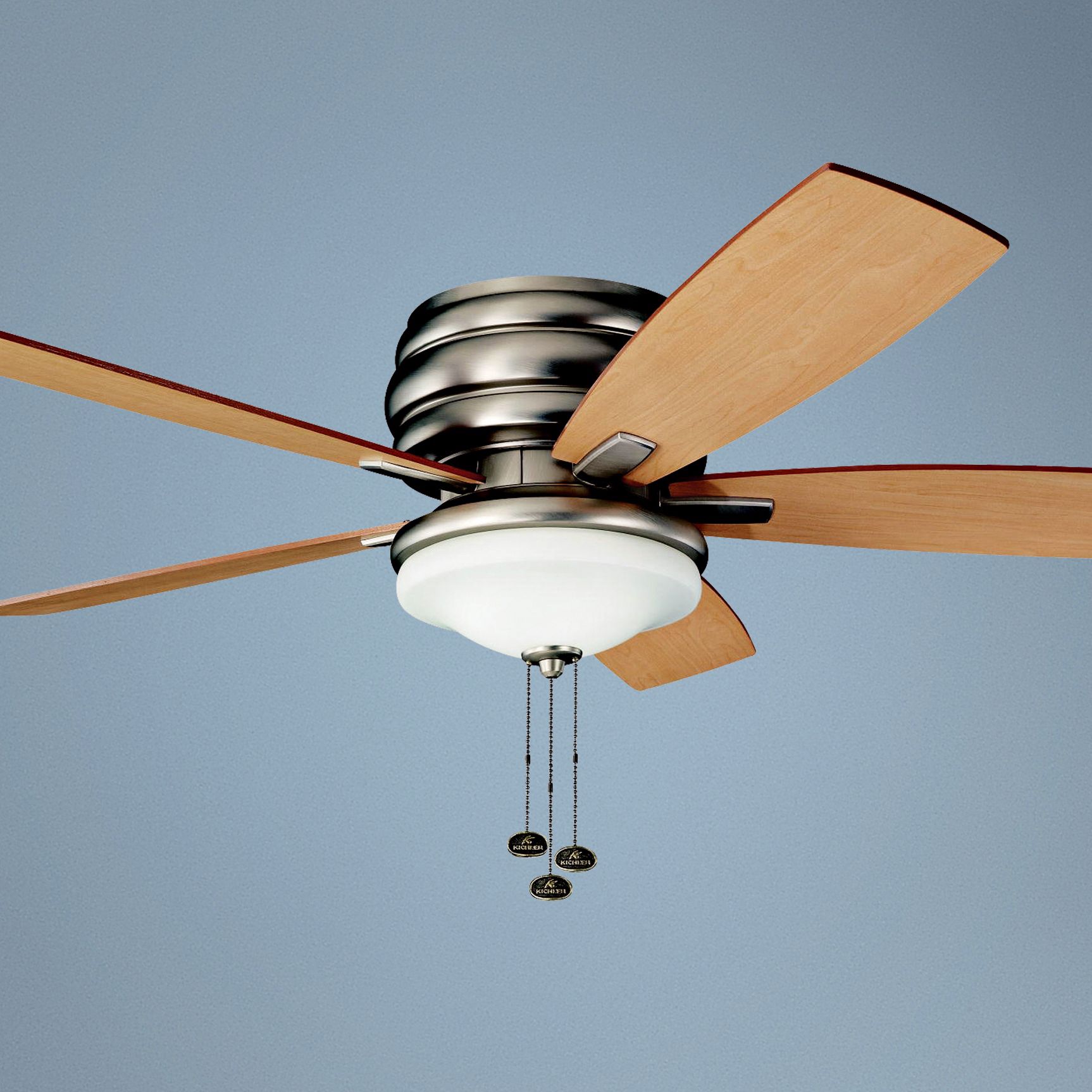 52" Windham Brushed Nickel Hugger Ceiling Fan