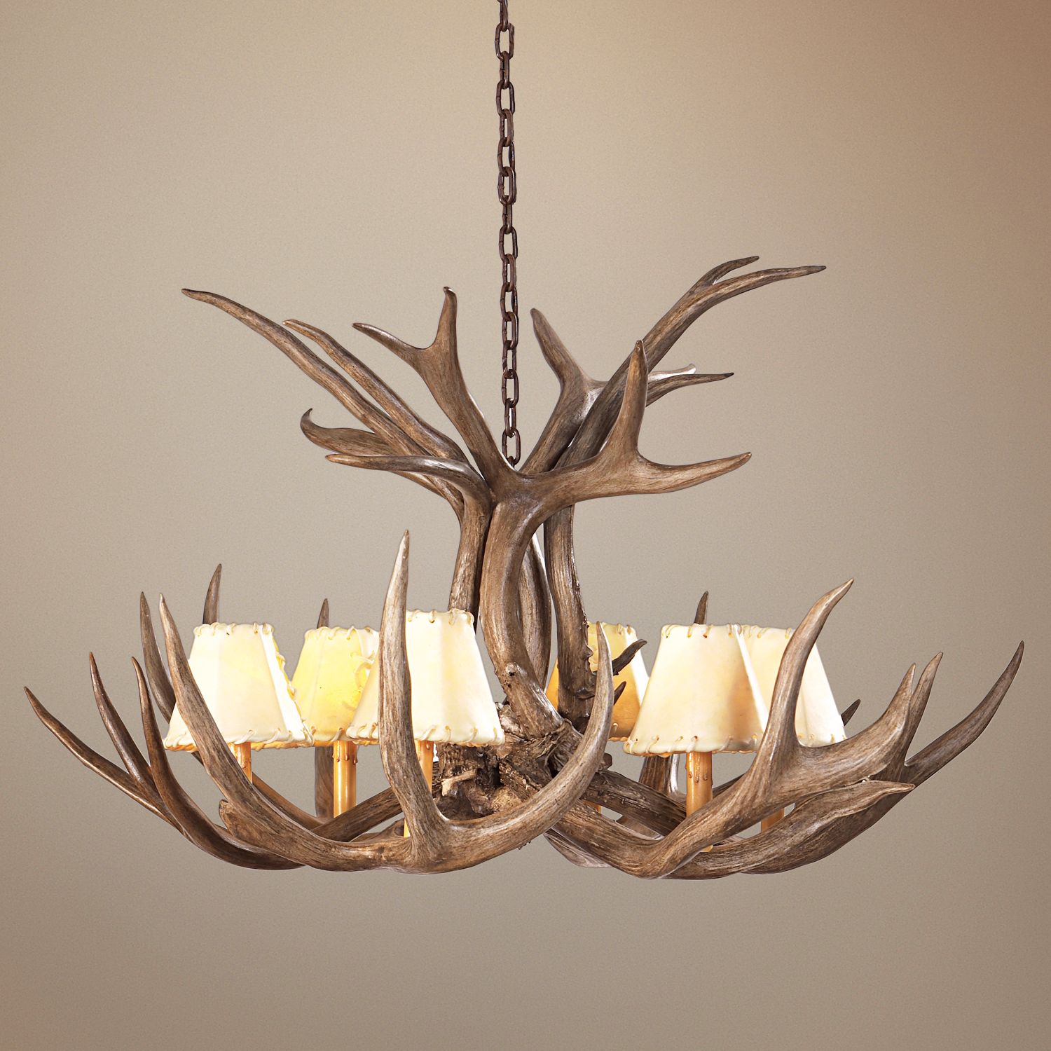 Mule Deer Antler 34" Wide Chandelier