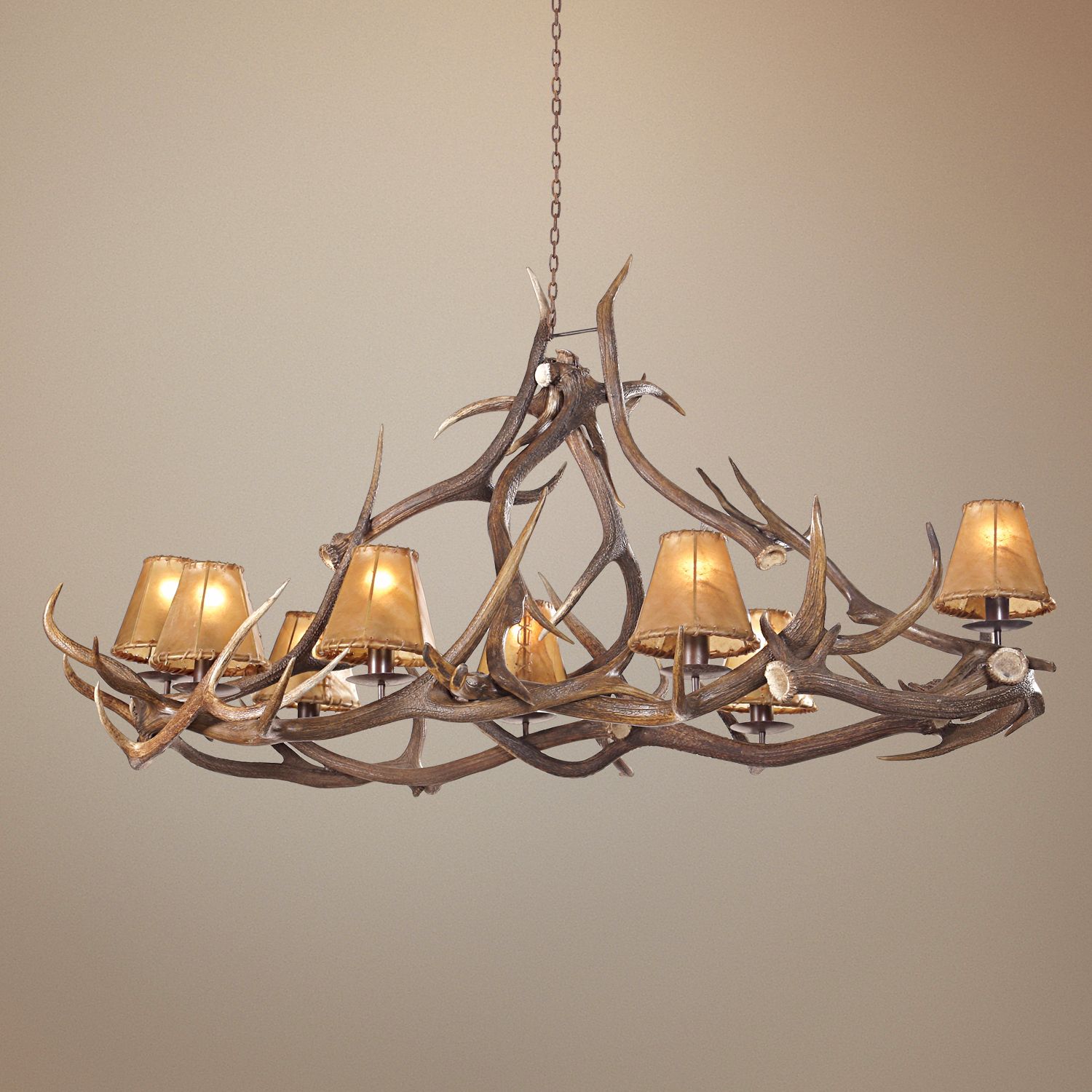 Elk Deer Antler 45" Wide Oval Chandelier
