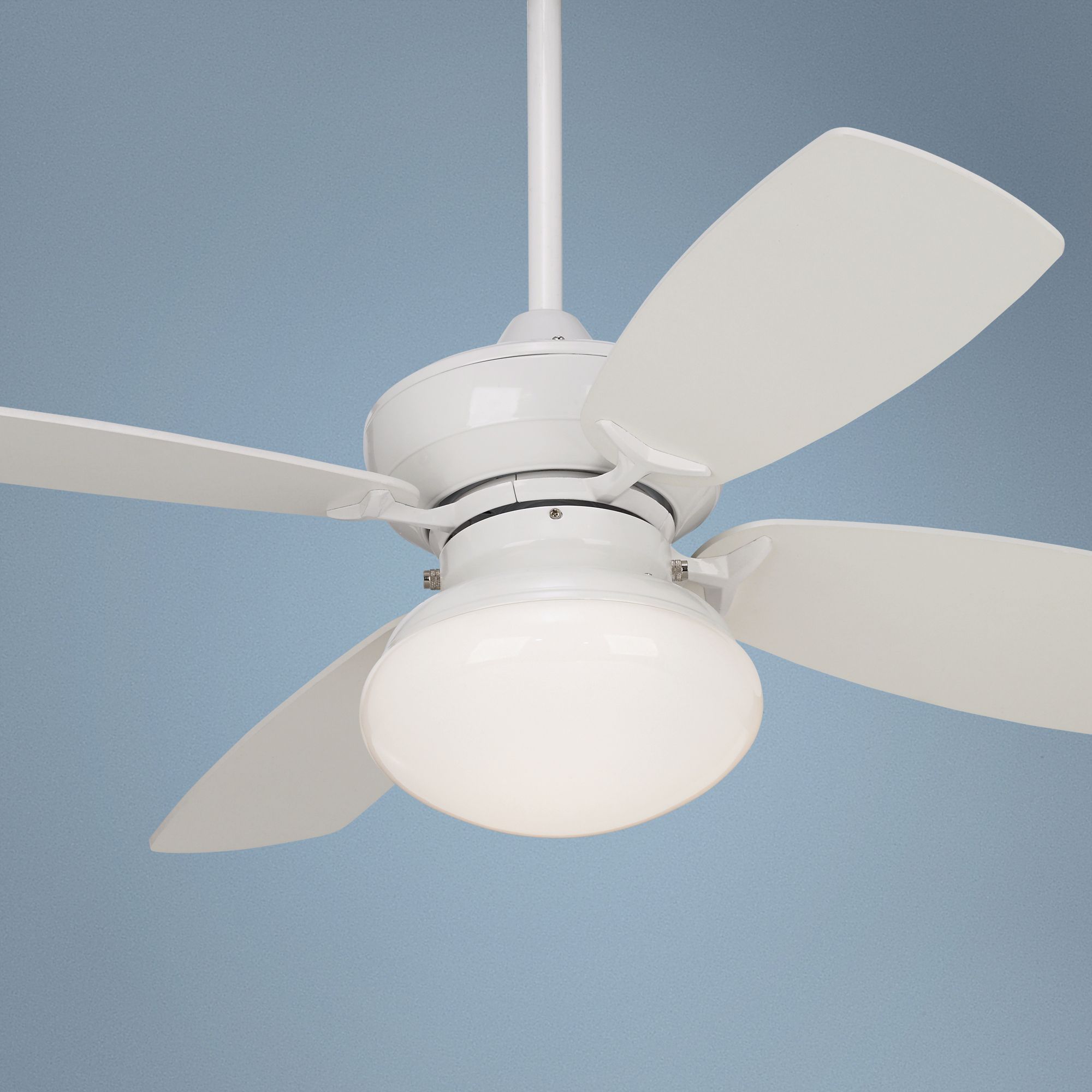 36" Outlook White Ceiling Fan with Light Kit