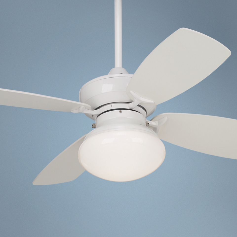 36" Outlook White Ceiling Fan with Light Kit   #M2744