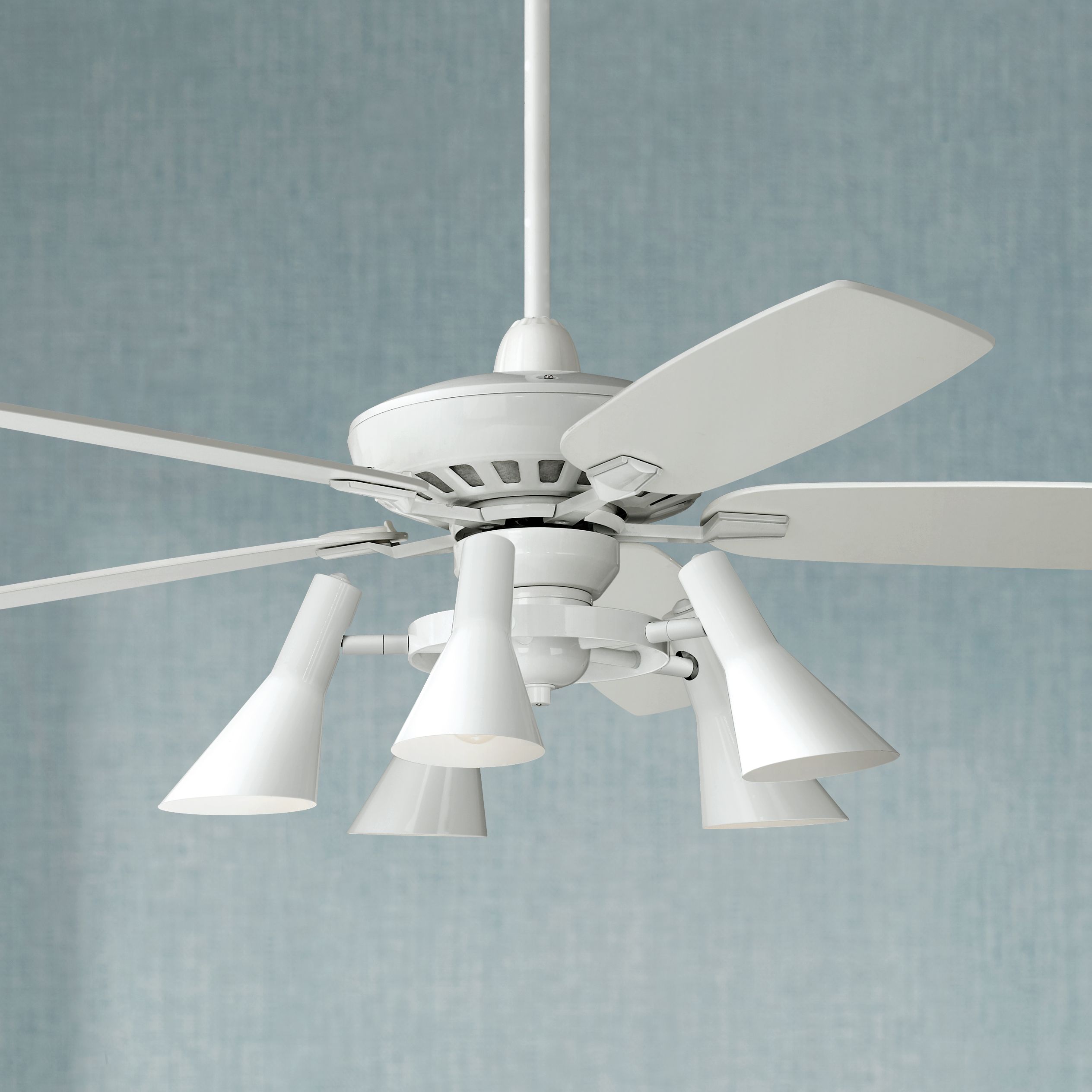 52" Journey White Ceiling Fan with 5-Light Kit