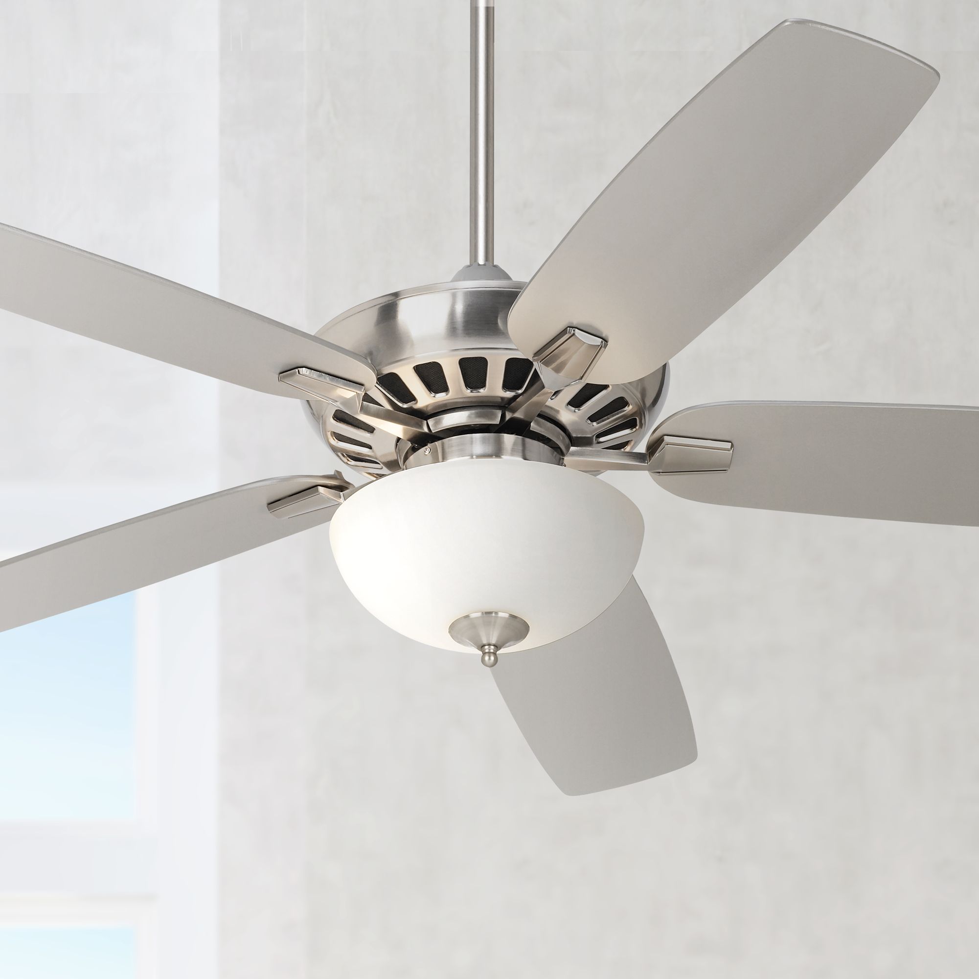 52" Journey Brushed Nickel Ceiling Fan