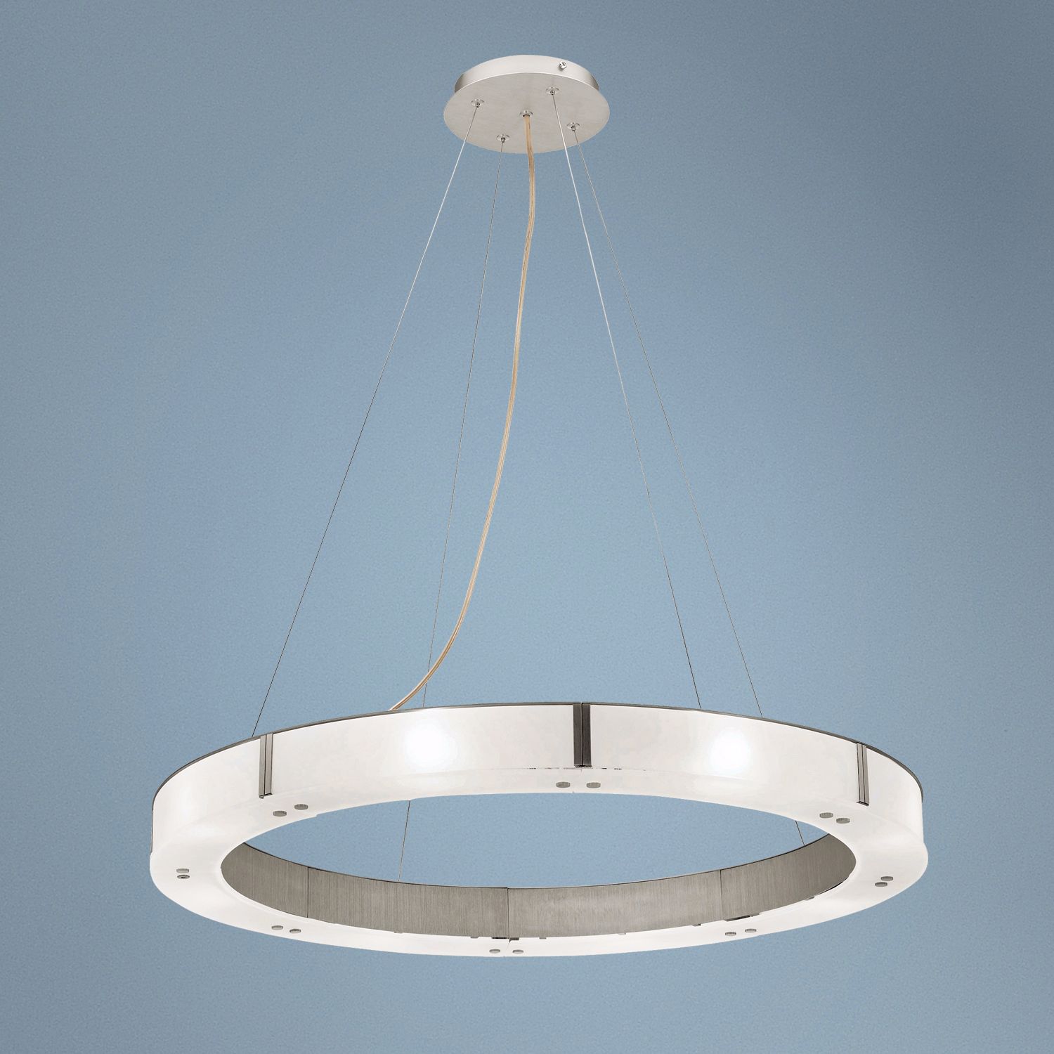 Oracle Aluminum Finish Cable Pendant Chandelier