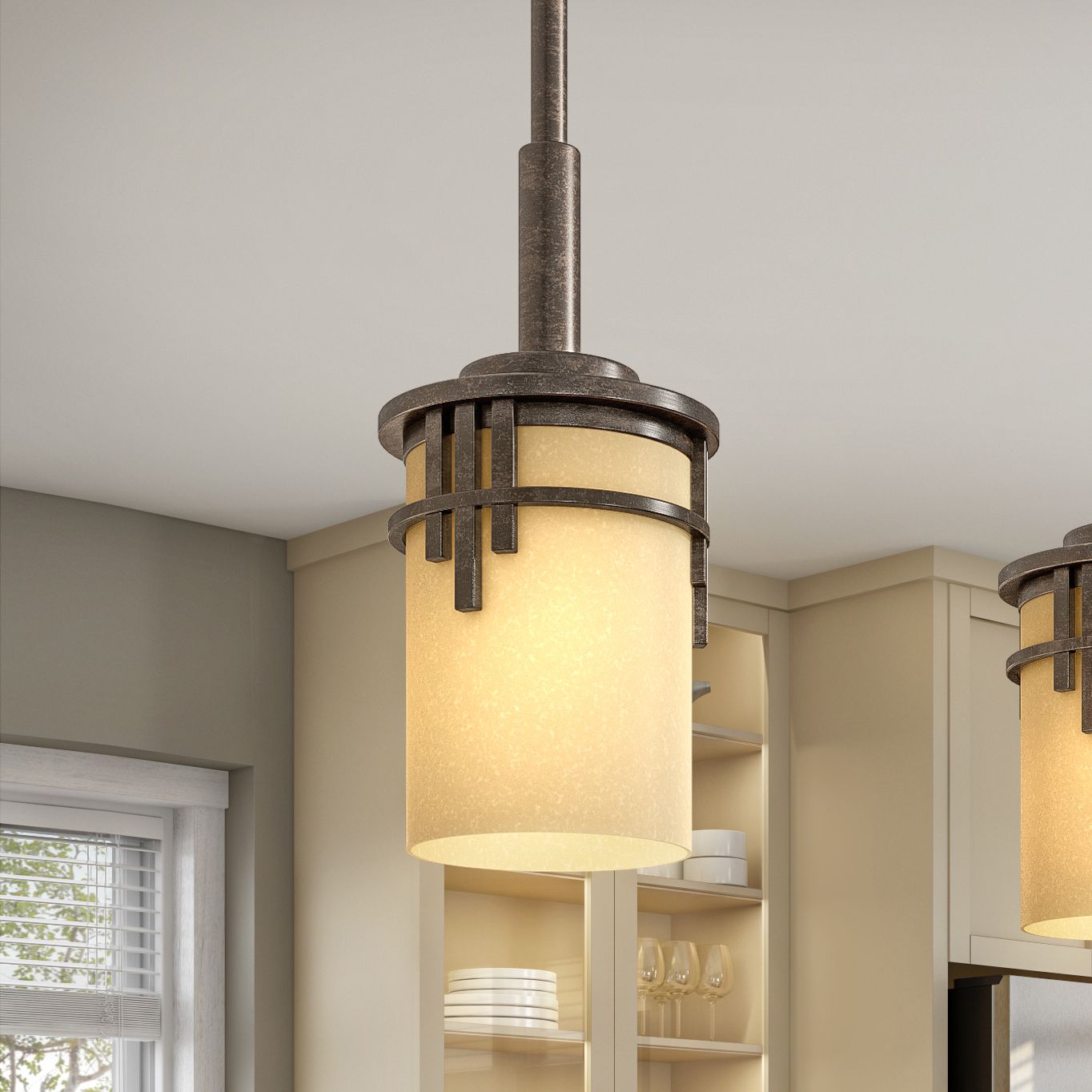 Mission Ridge Warm Mahogany Mini Pendant Chandelier