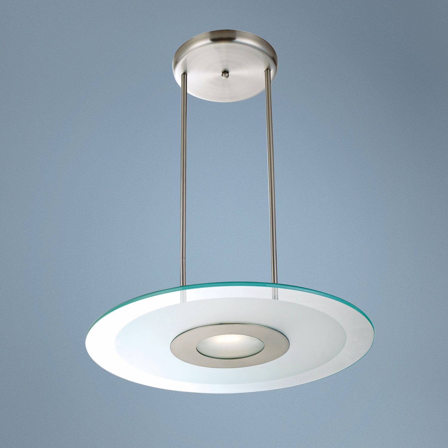 Helius Brushed Steel Finish Pendant Chandelier
