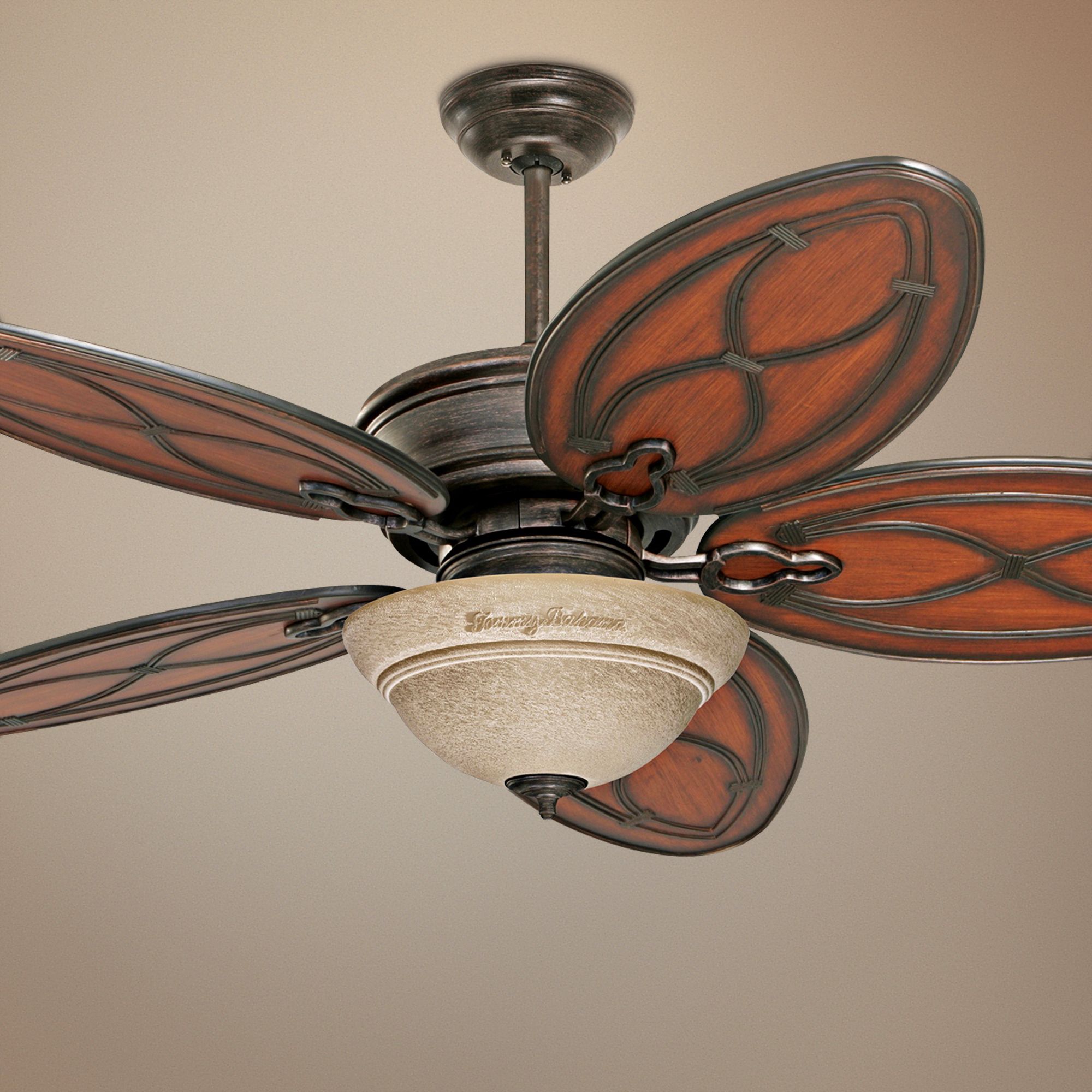52" Tommy Bahama Copa Breeze Amber Mist Light Ceiling Fan
