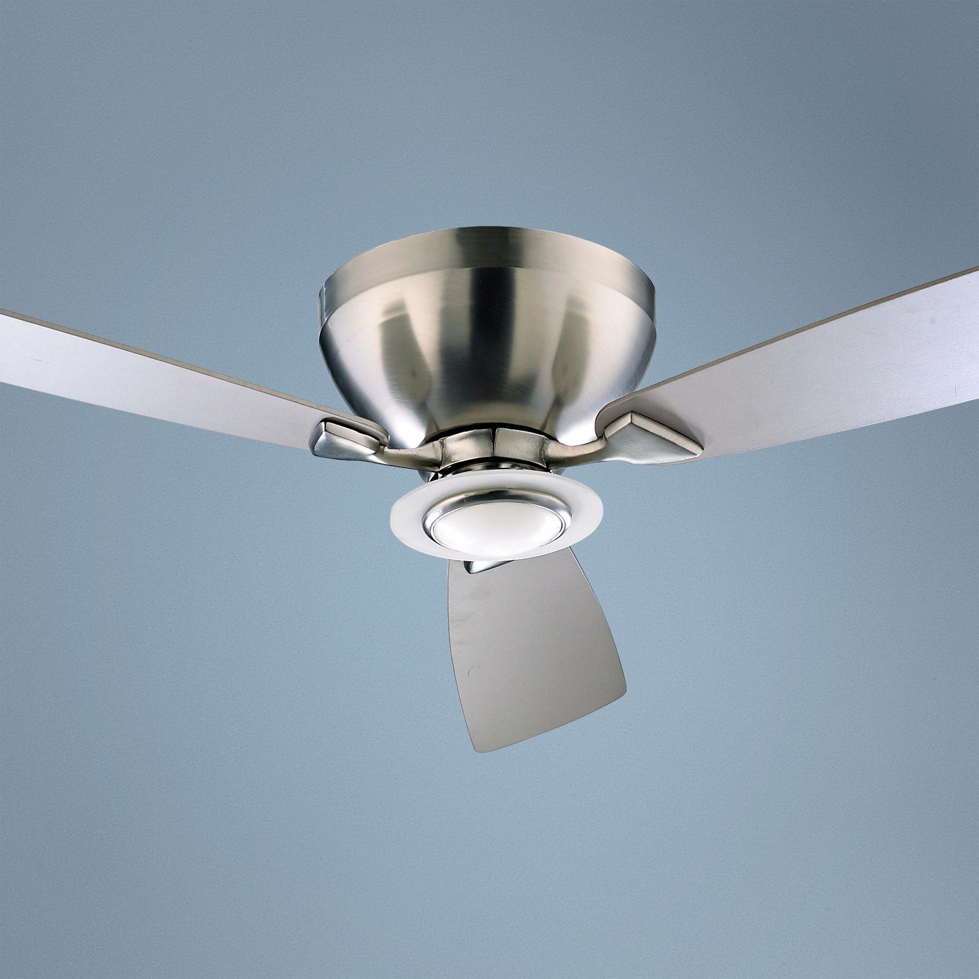 52" Nikko Satin Nickel Hugger Ceiling Fan
