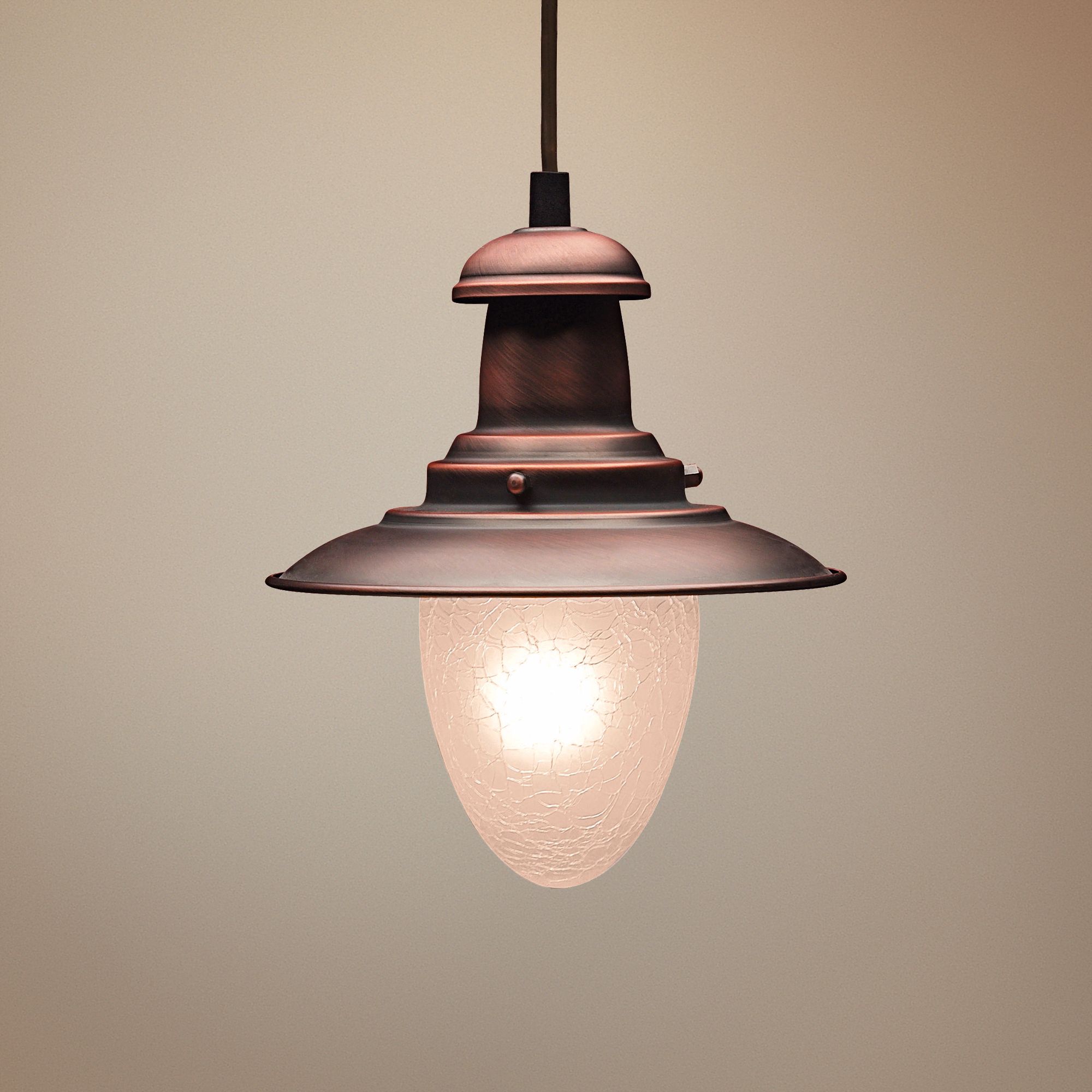 Railroad Collection Antique Copper Finish Pendant Chandelier