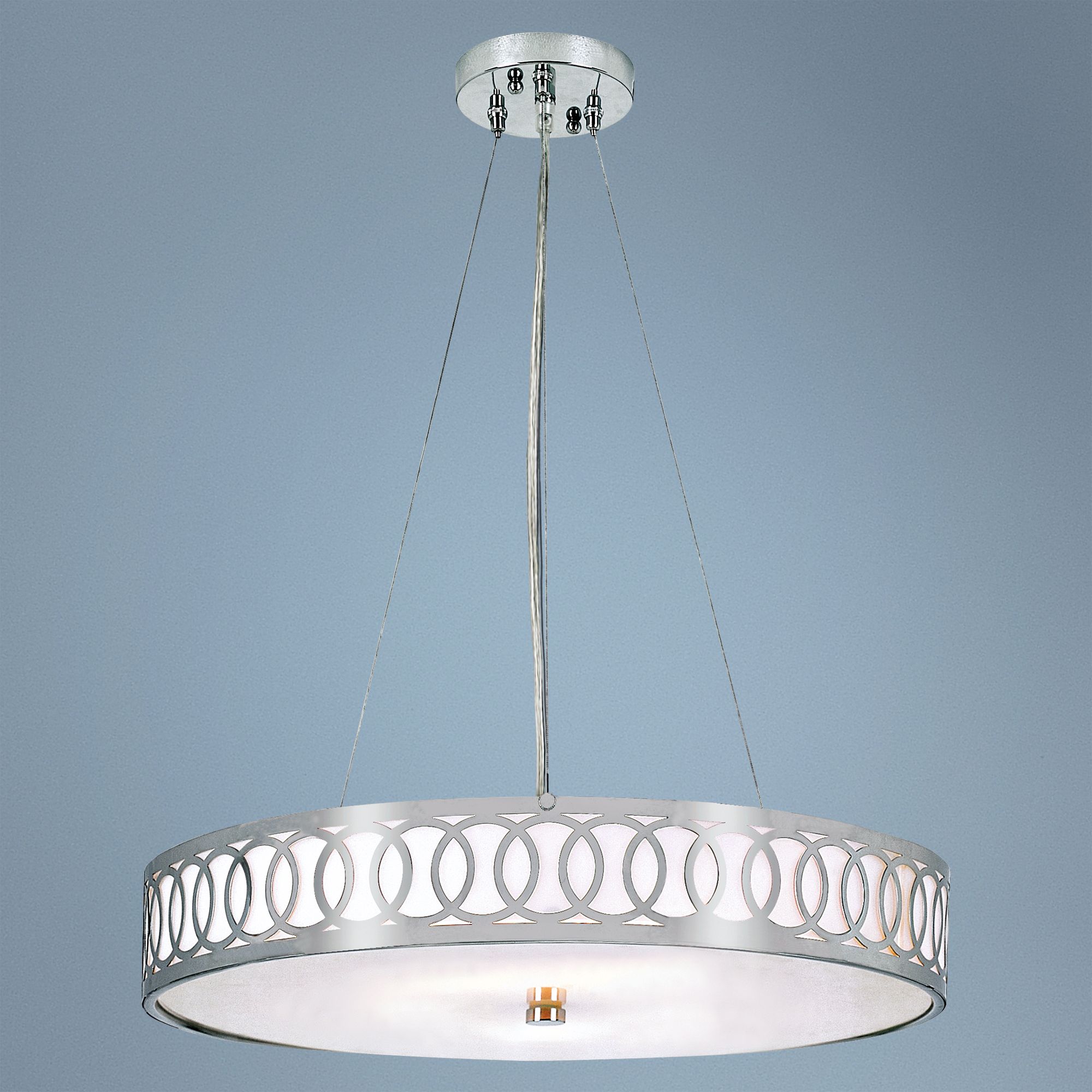 Contemporary Collection Brushed Nickel 24" Wide Chandelier
