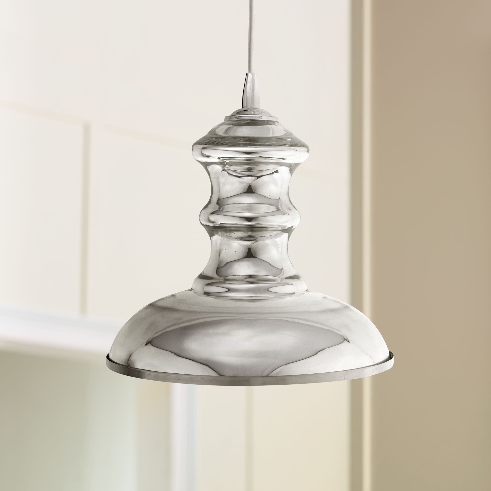 Jamie Young St Croix Mercury Glass Pendant Chandelier