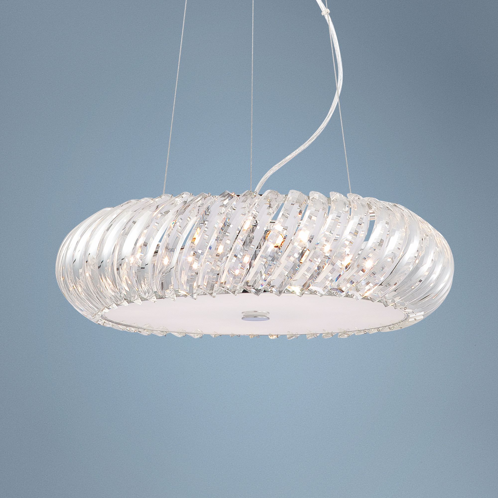 Crystal Twist  20" Wide Pendant Light