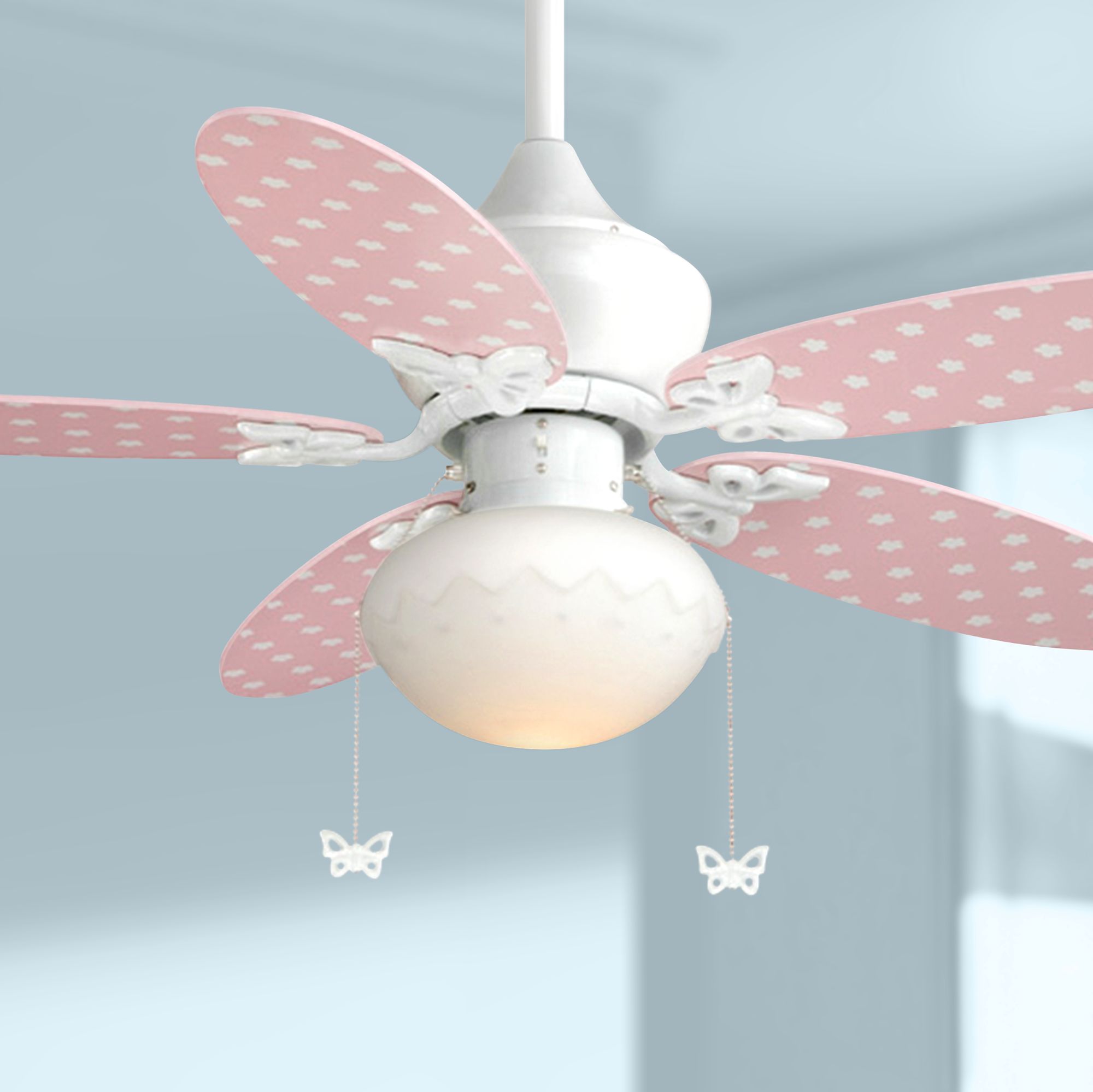 44" Vaxcel Alice Pink and Daisy Print Ceiling Fan