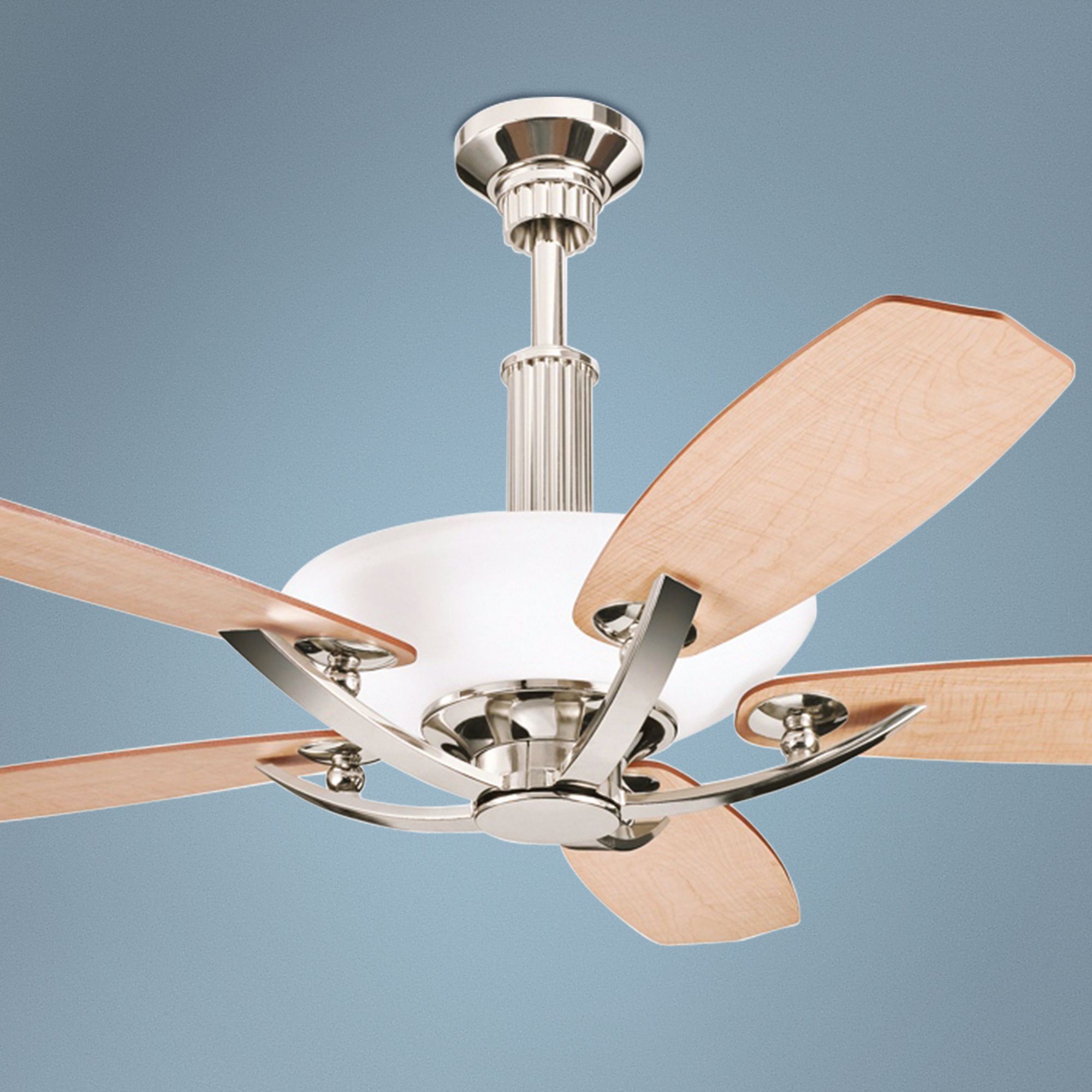 56" Kichler Palla Polished Nickel Finish Uplight Ceiling Fan