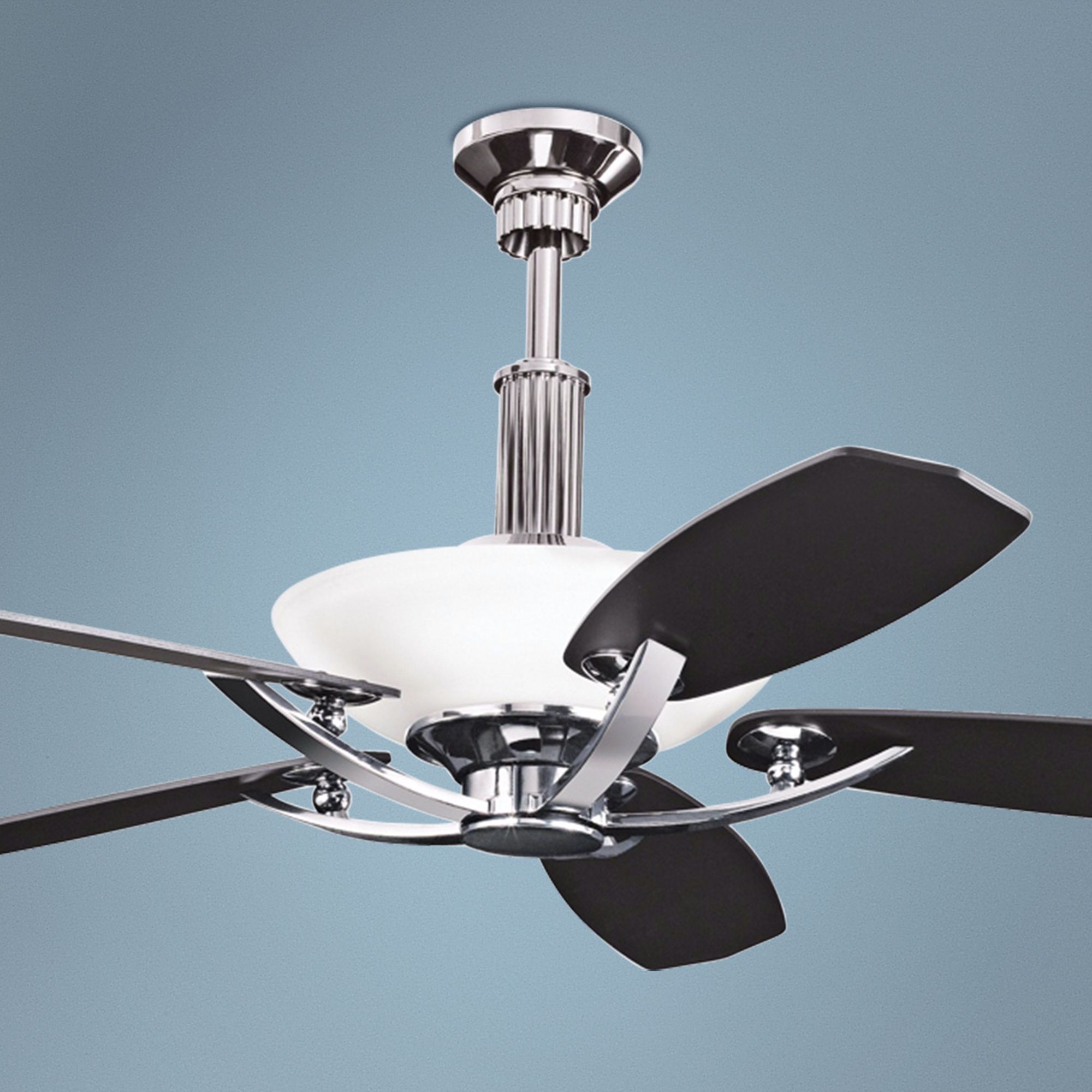 56" Kichler Palla Midnight Chrome Finish Ceiling Fan
