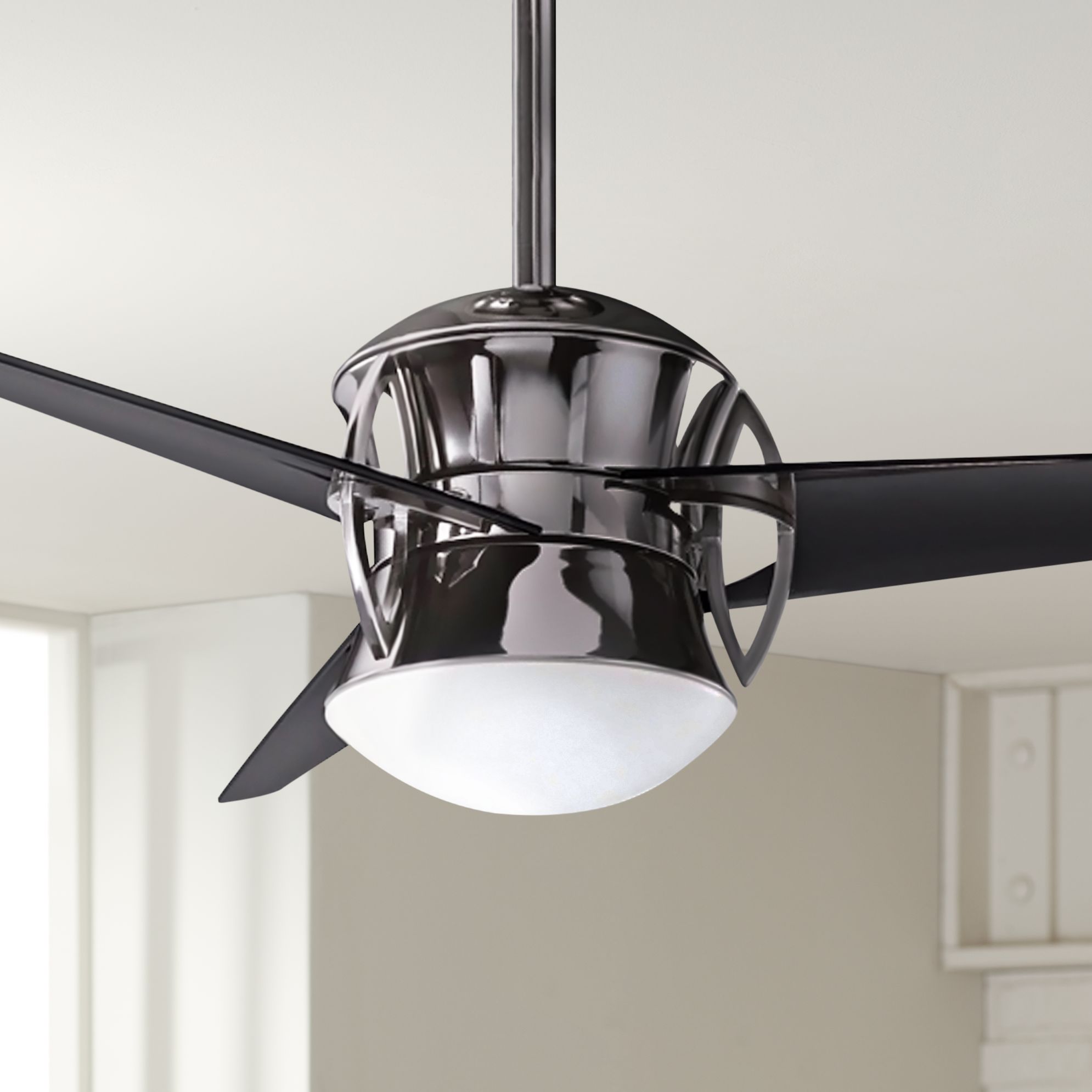 54" Kichler Cadence Midnight Chrome Finish Ceiling Fan