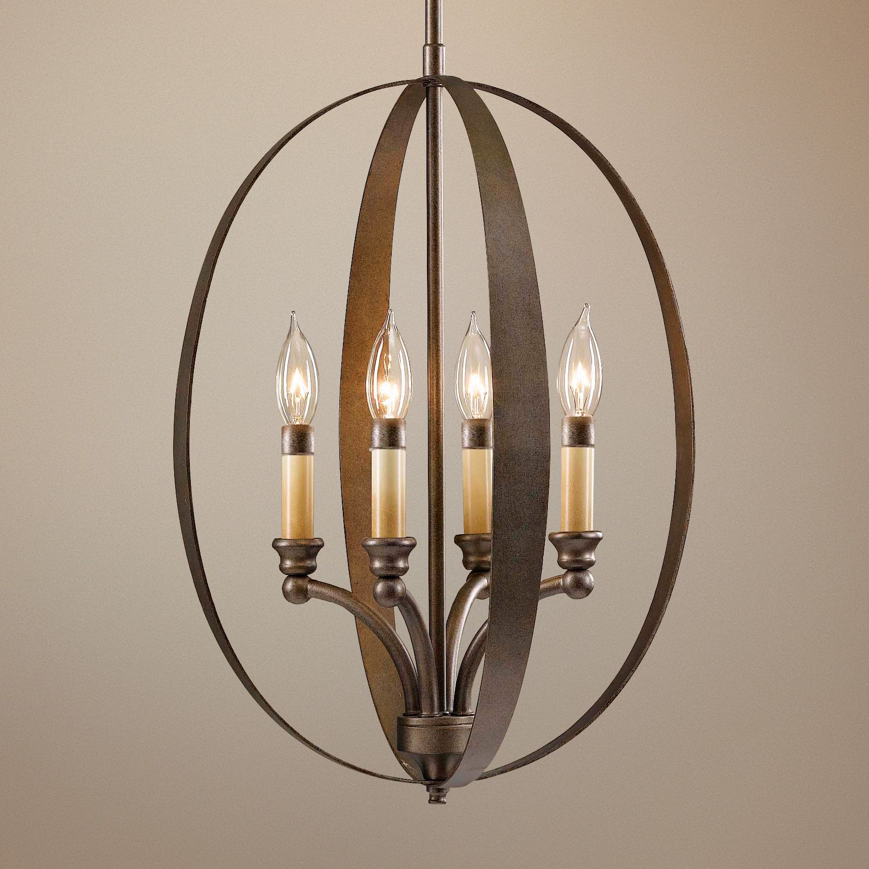 Murray Feiss Kinsey 15" Wide 4-Light Pendant Chandelier