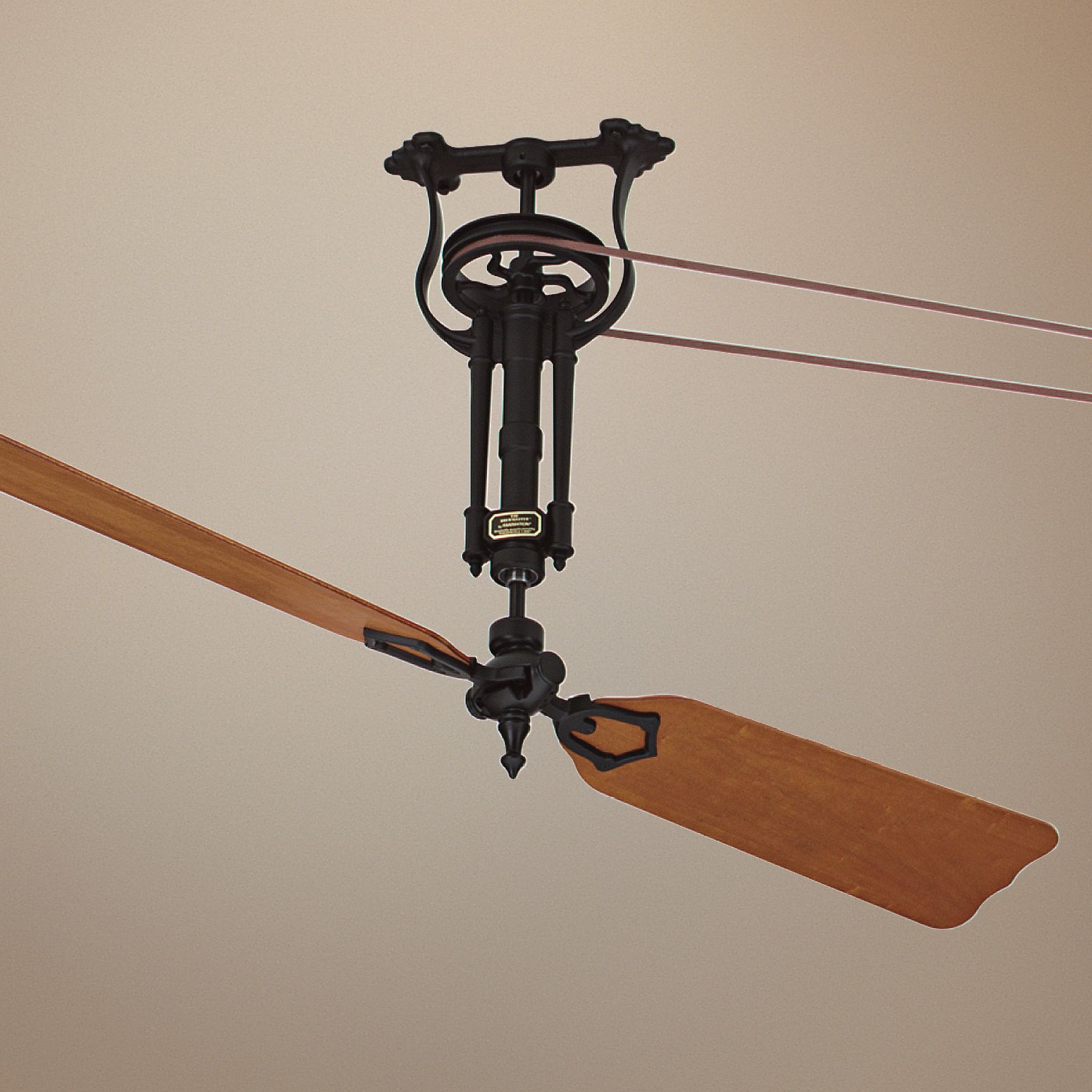 Fanimation Brewmaster Black Long Neck Ceiling Fan