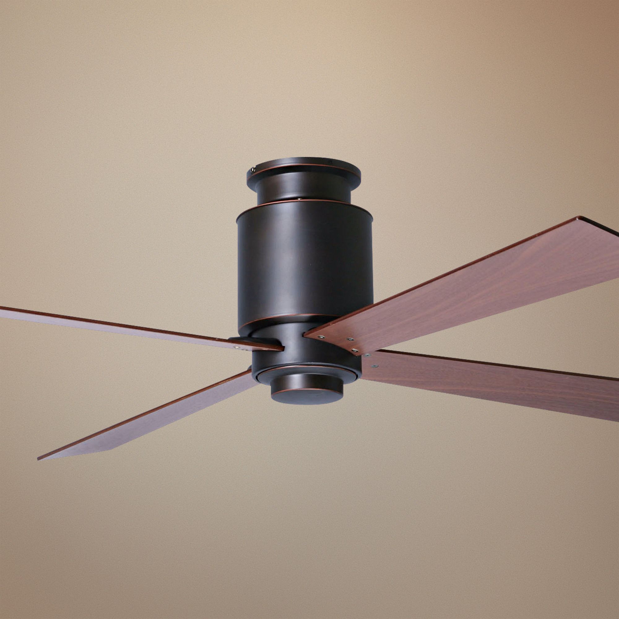 52" Period Arts Lapa Bronze Mahogany Hugger Ceiling Fan