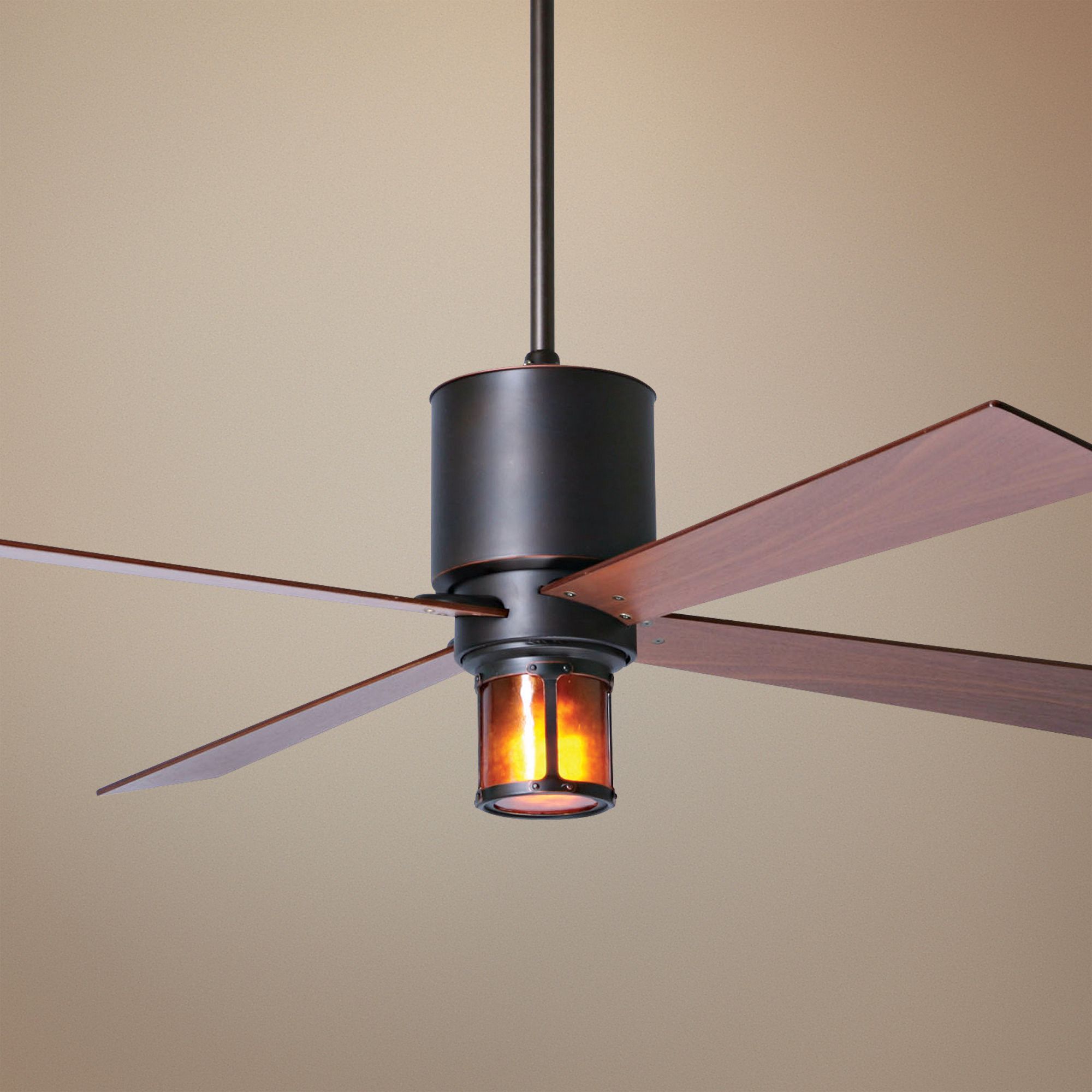 52" Period Arts Lapa Bronze Mahogany Mica Ceiling Fan
