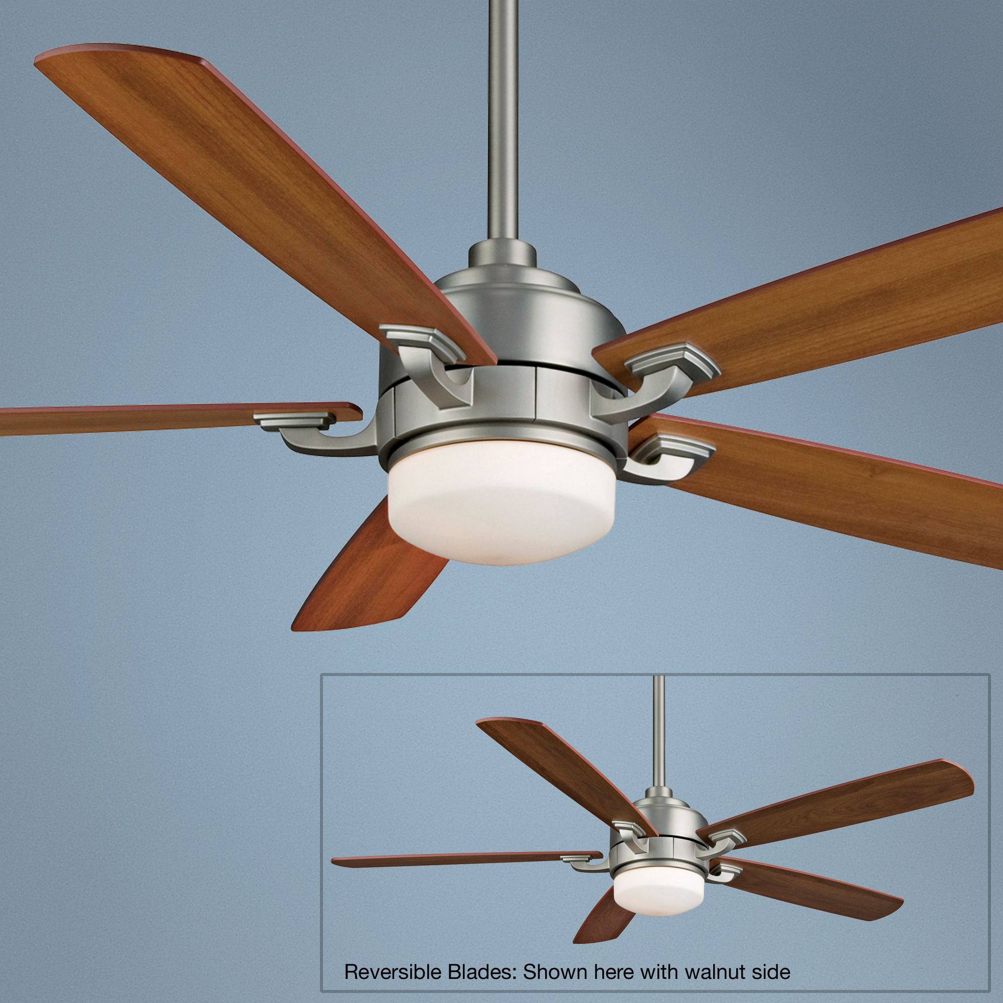 52" Fanimation Benito Satin Nickel Ceiling Fan