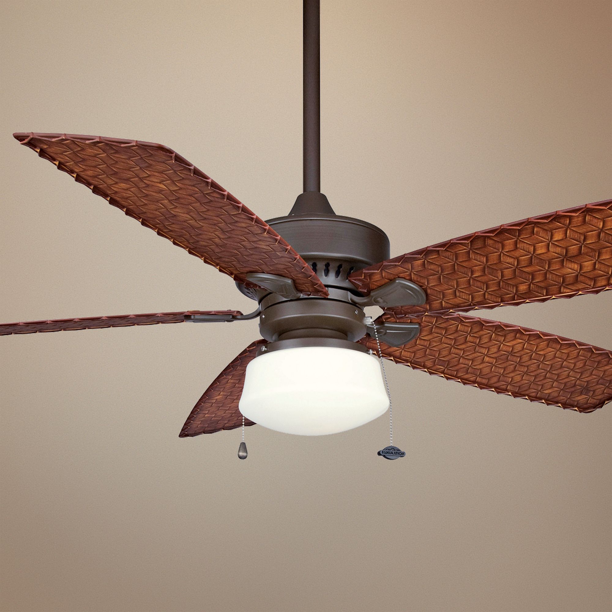 52" Cancun Oil-Rubbed Bronze Ceiling Fan with Light Kit