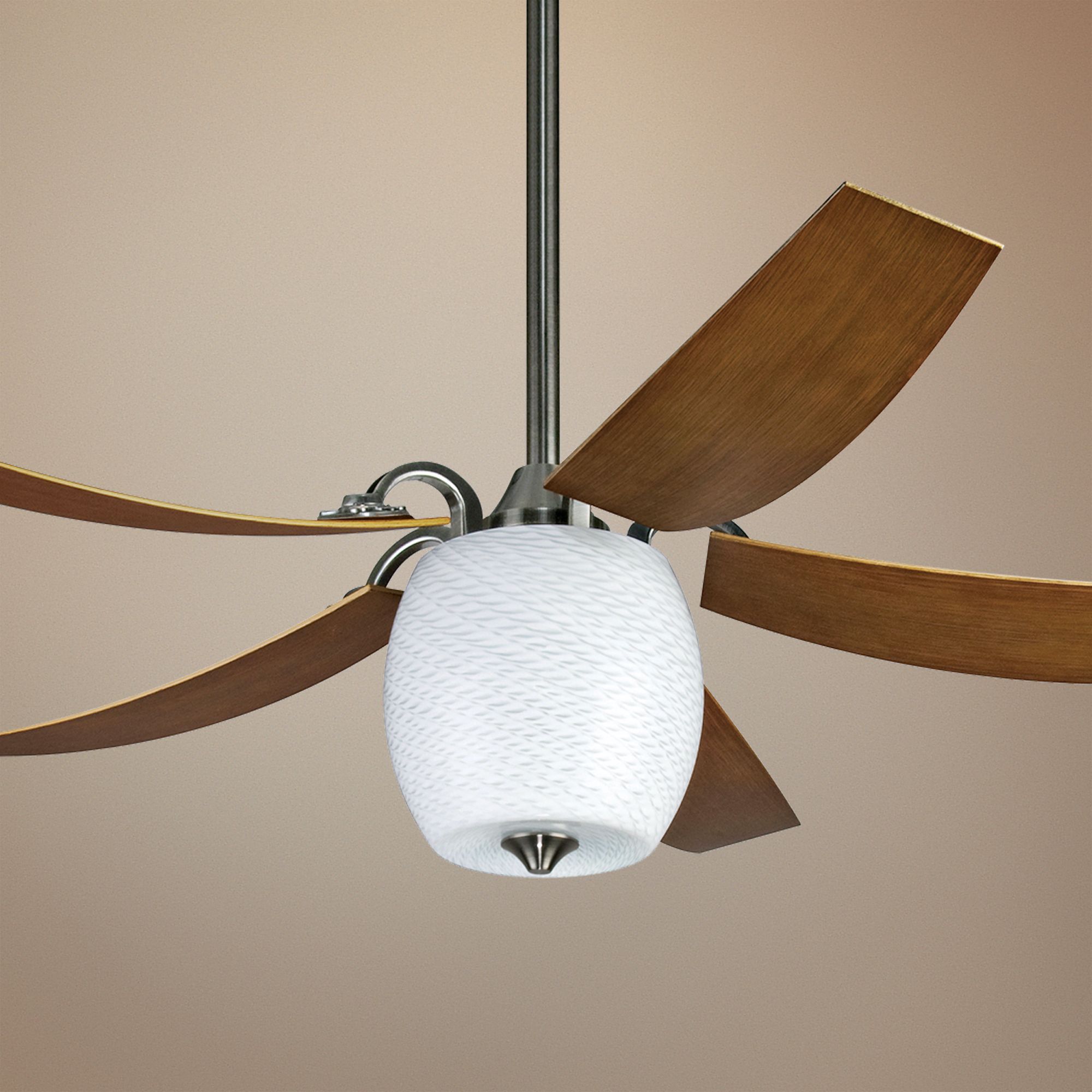 52" Fanimation Marino Pewter Swirl Glass Ceiling Fan