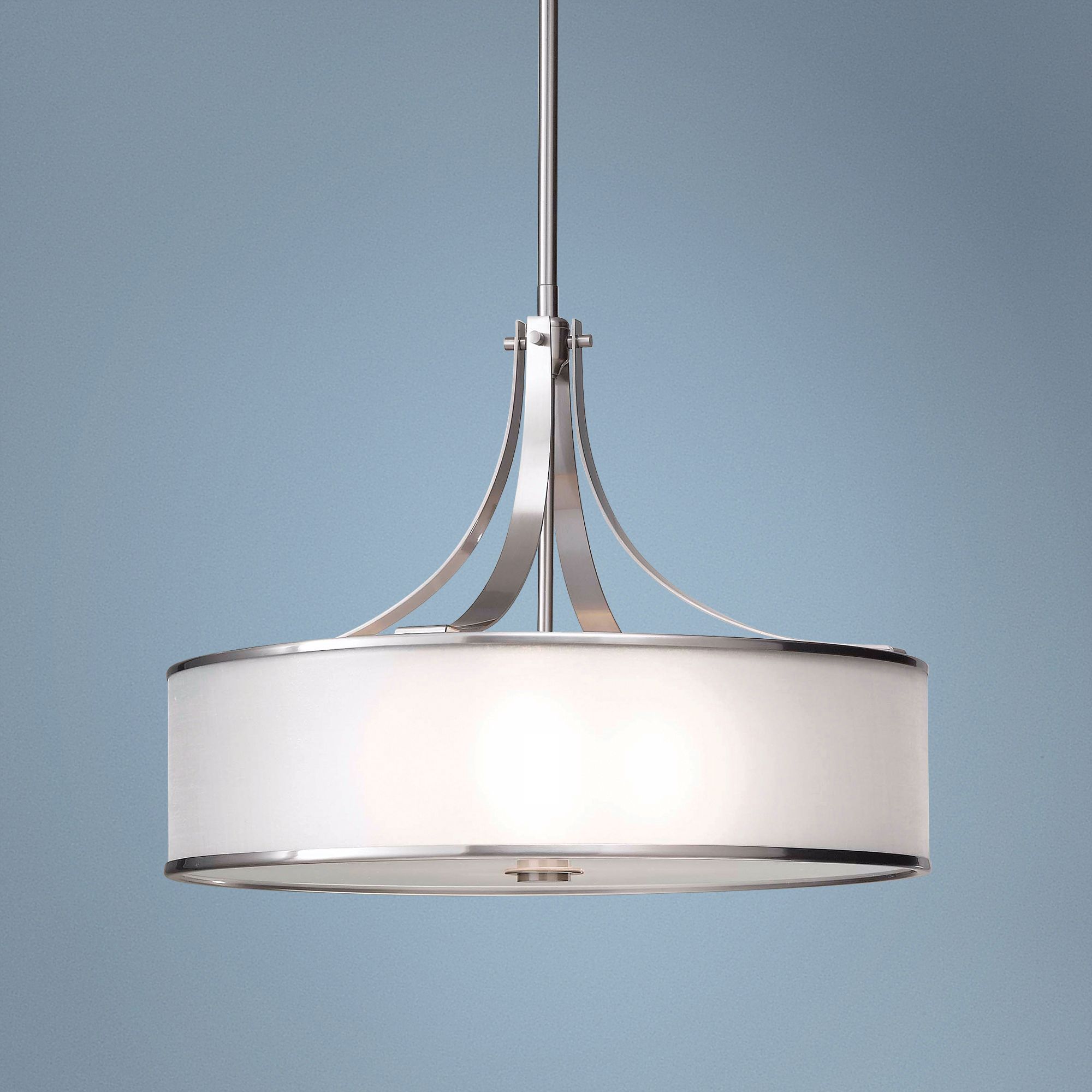 Murray Feiss Casual Luxury Brushed Steel 22" Wide Chandelier