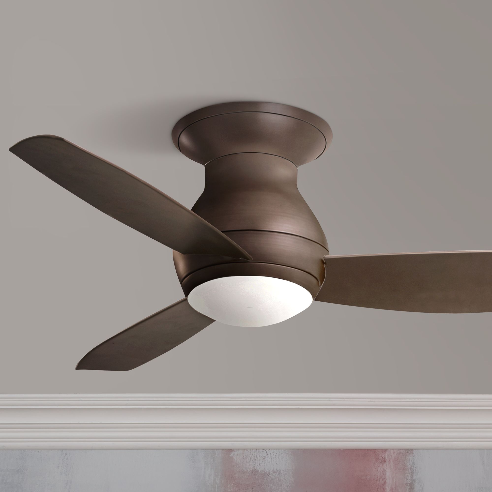 44 Emerson Curva Sky Bronze Hugger Ceiling Fan N6493 On Popscreen