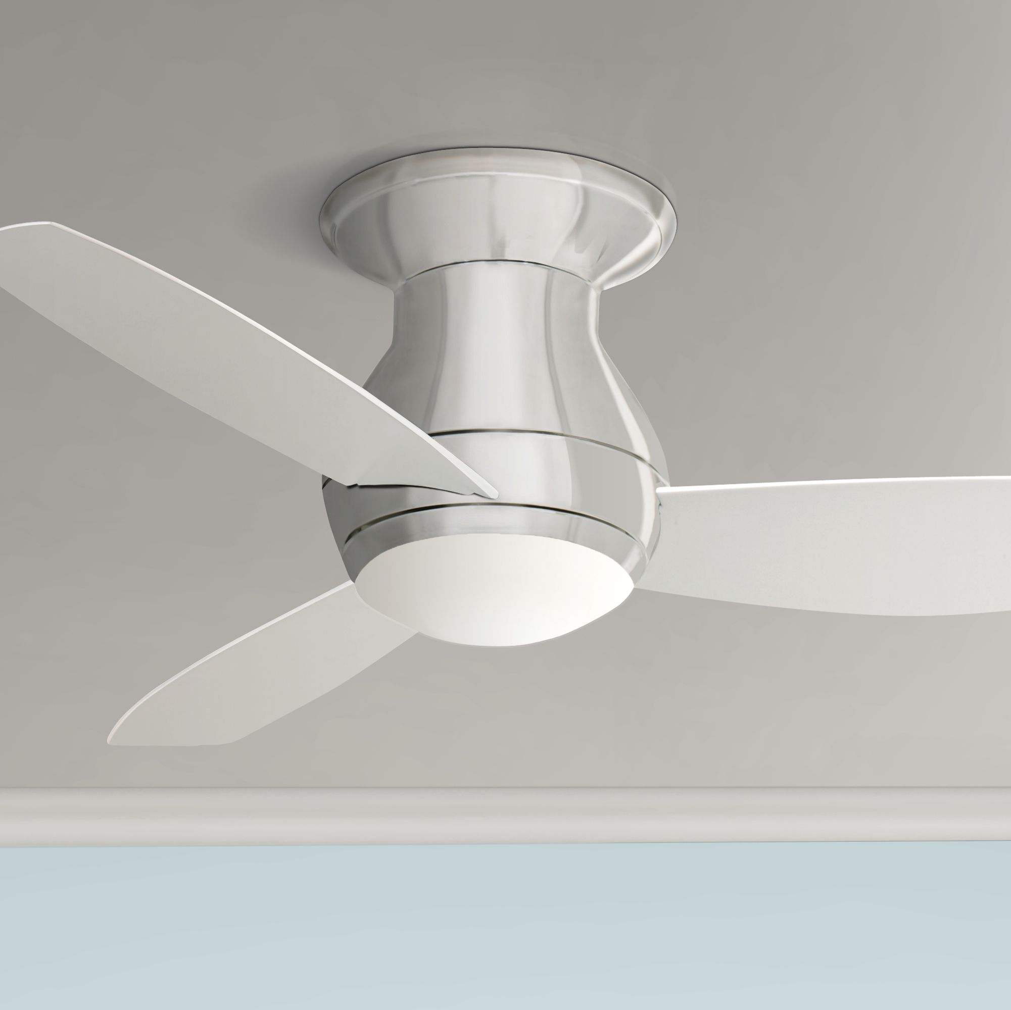 44" Emerson Curva Sky Brushed Steel Ceiling Fan