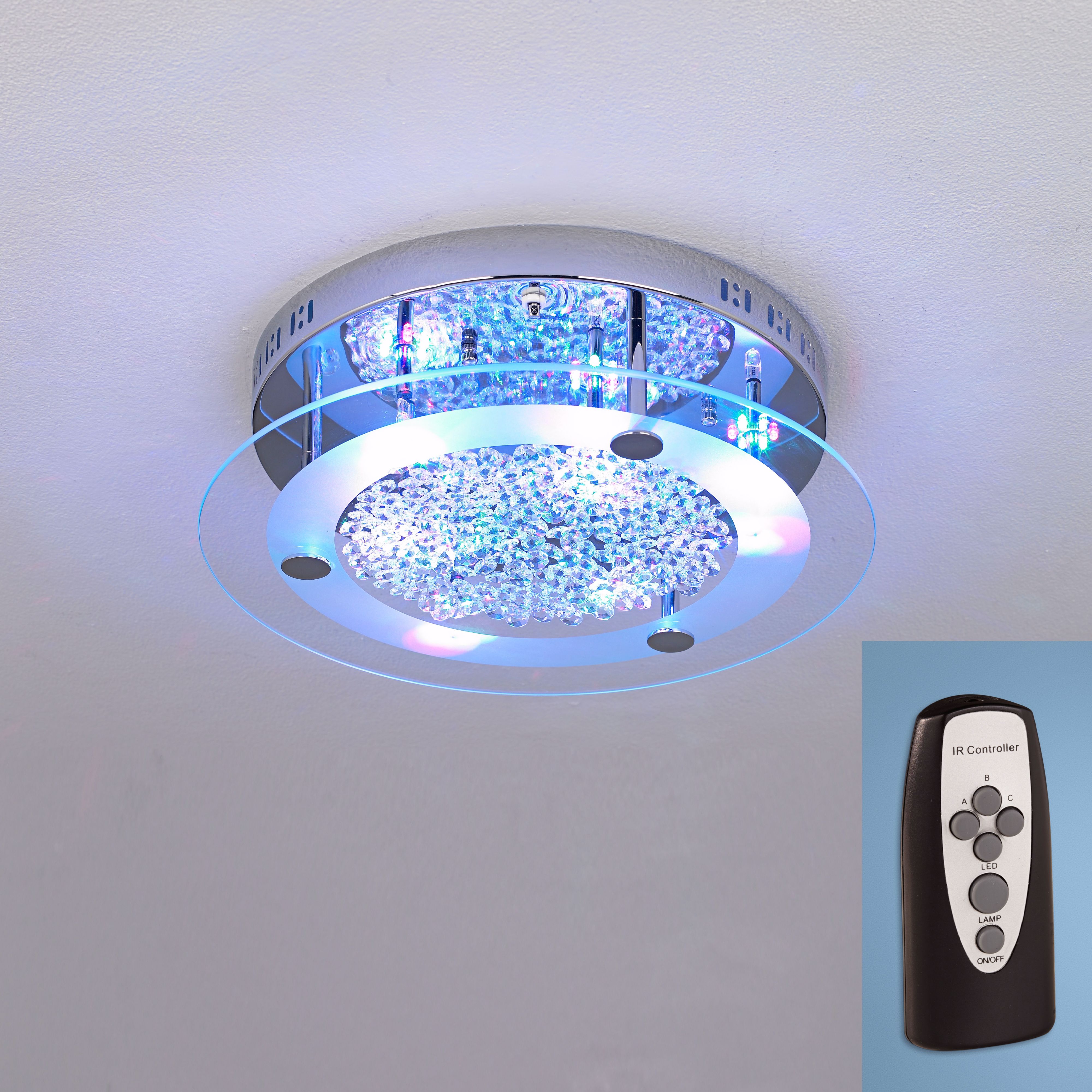 Possini Euro LED Light Show Floating Jewels Ceiling Fixture