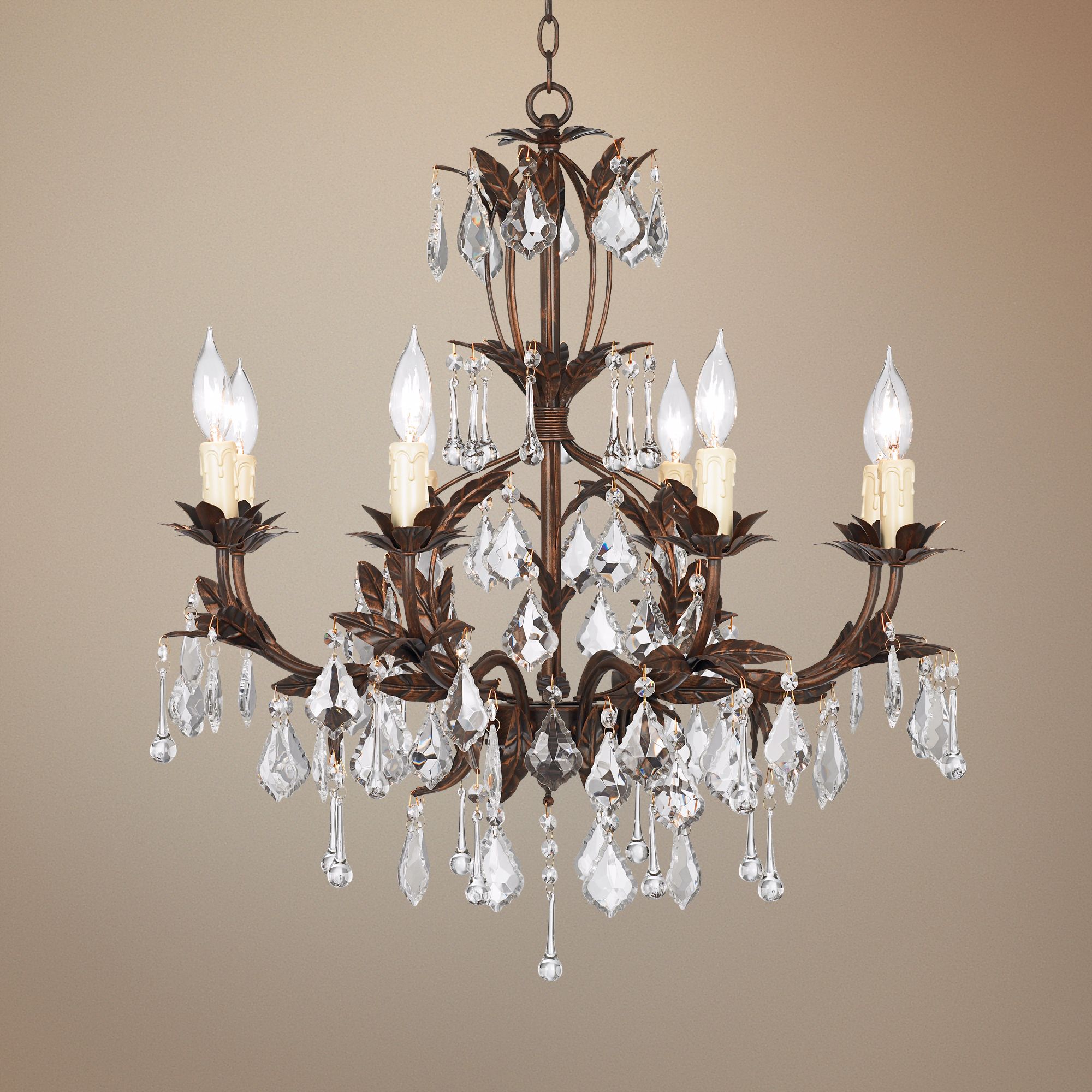 Kathy Ireland Venezia Bronze 8-Light 26" Wide Chandelier